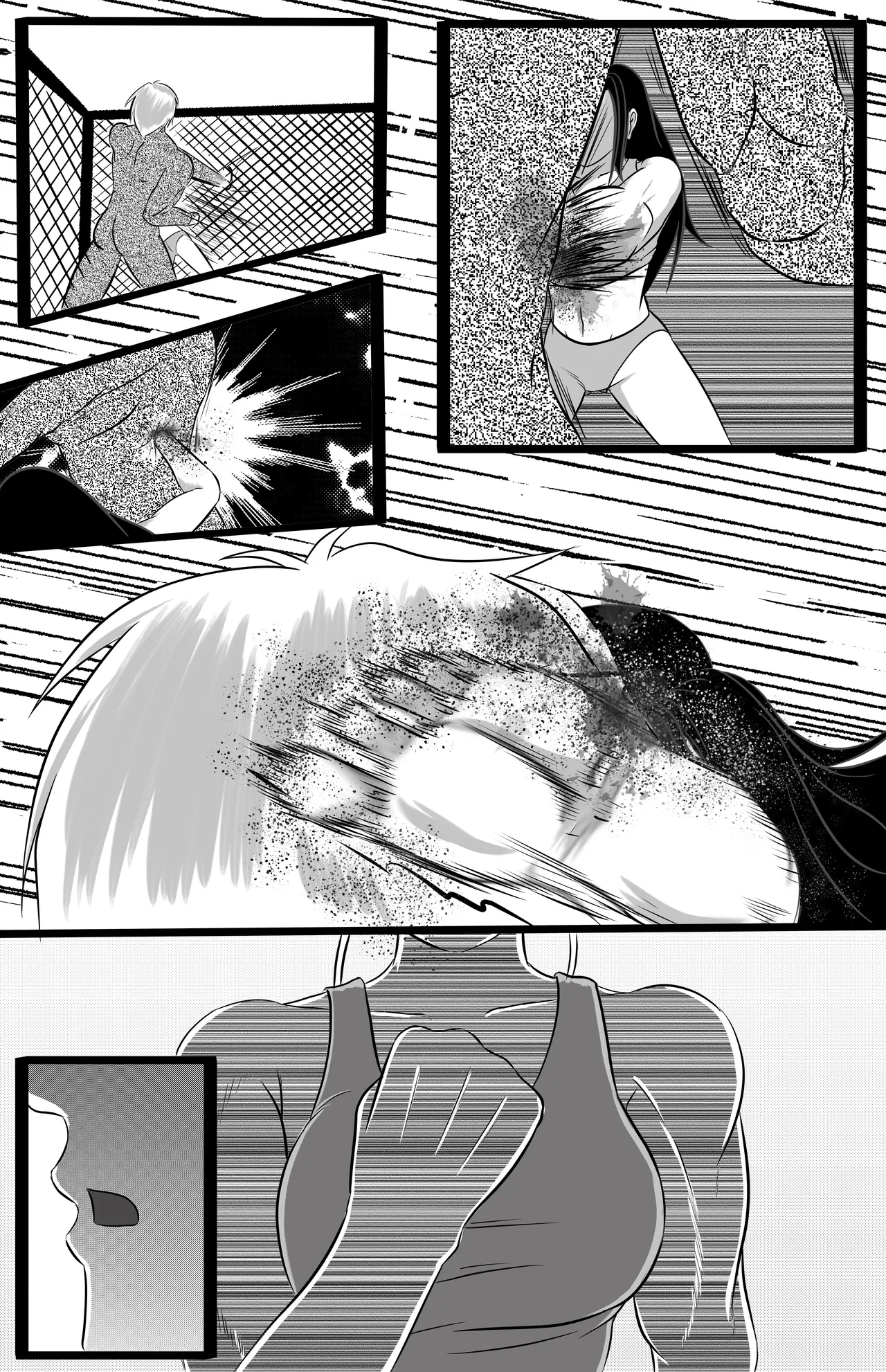 underground tournament page 16 featuring jun kazama virtua fighter parody - ryona wrestling hentai manga - read online free