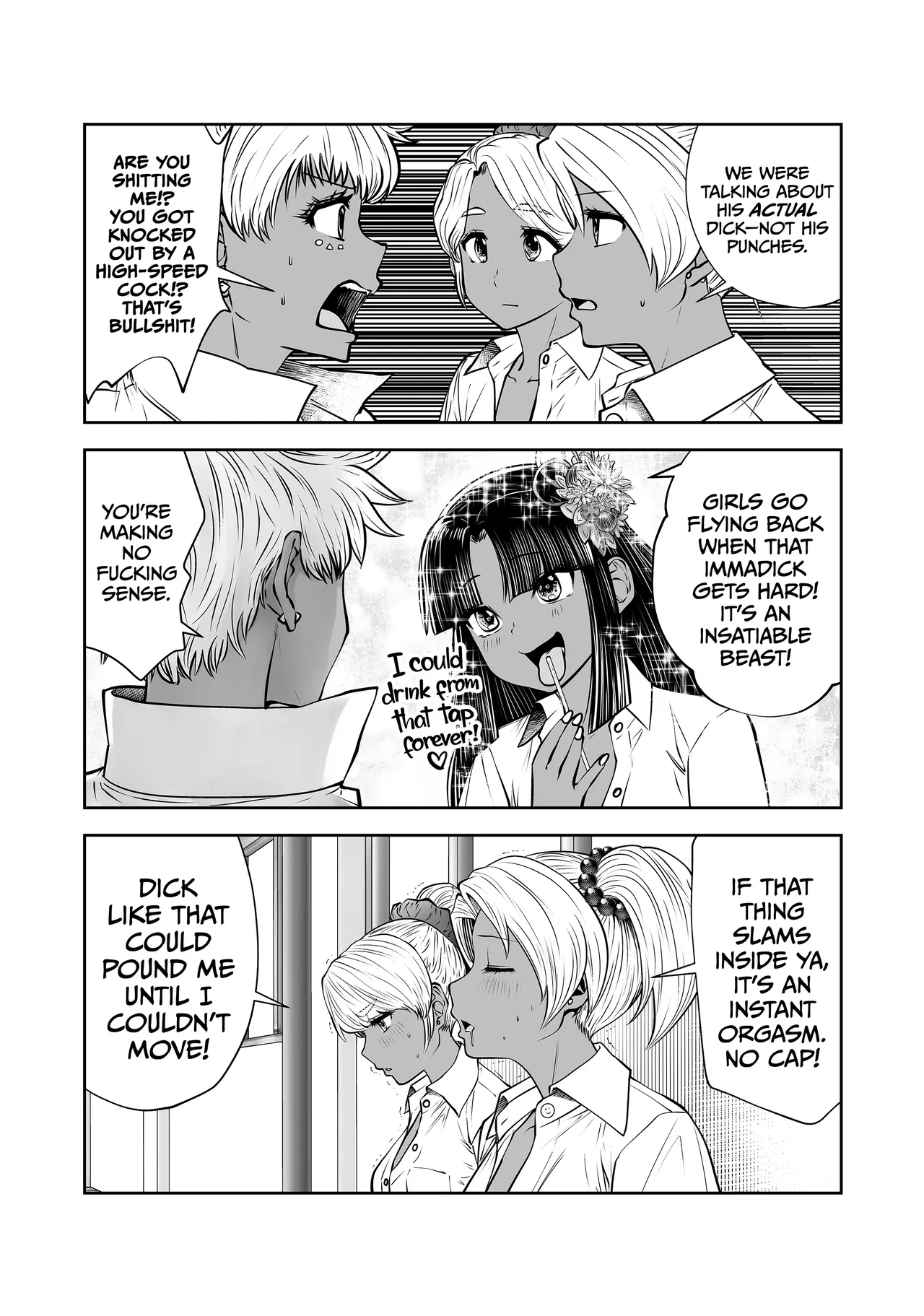 Transferred to the Gyaru Academy Chapter 35 page 19 - dark skin gyaru hentai manga - read online free