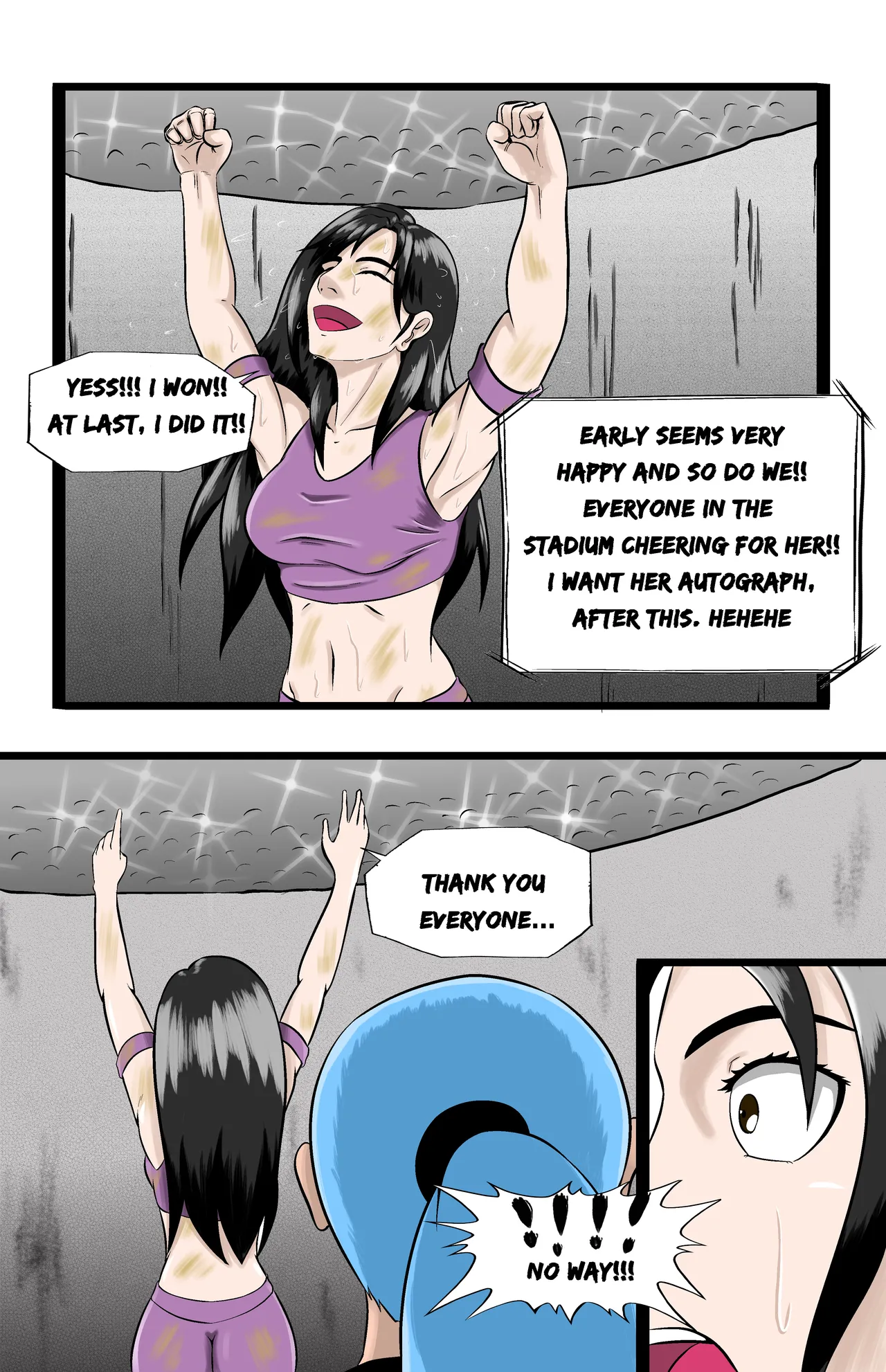 Infiltration page 124 featuring benikage - ryona wrestling hentai manga - read online free