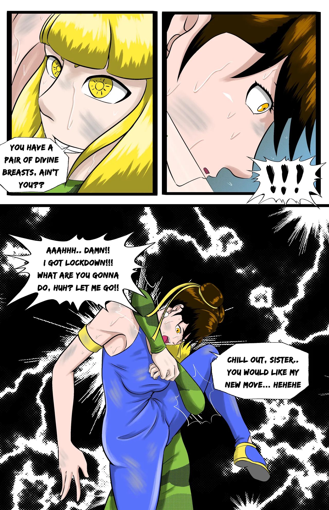 Infiltration page 132 featuring benikage - ryona wrestling hentai manga - read online free