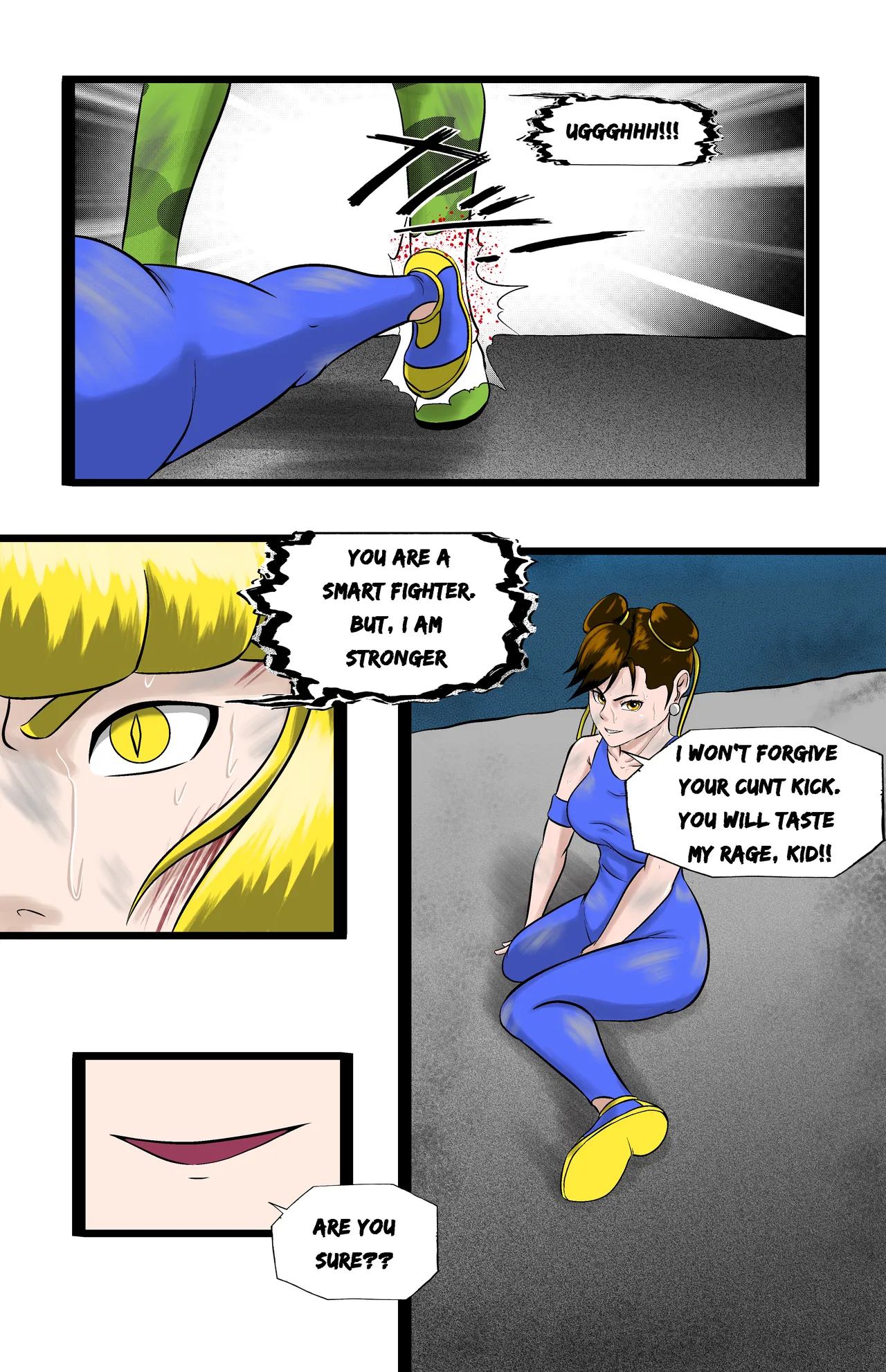 Infiltration page 148 featuring benikage - ryona wrestling hentai manga - read online free