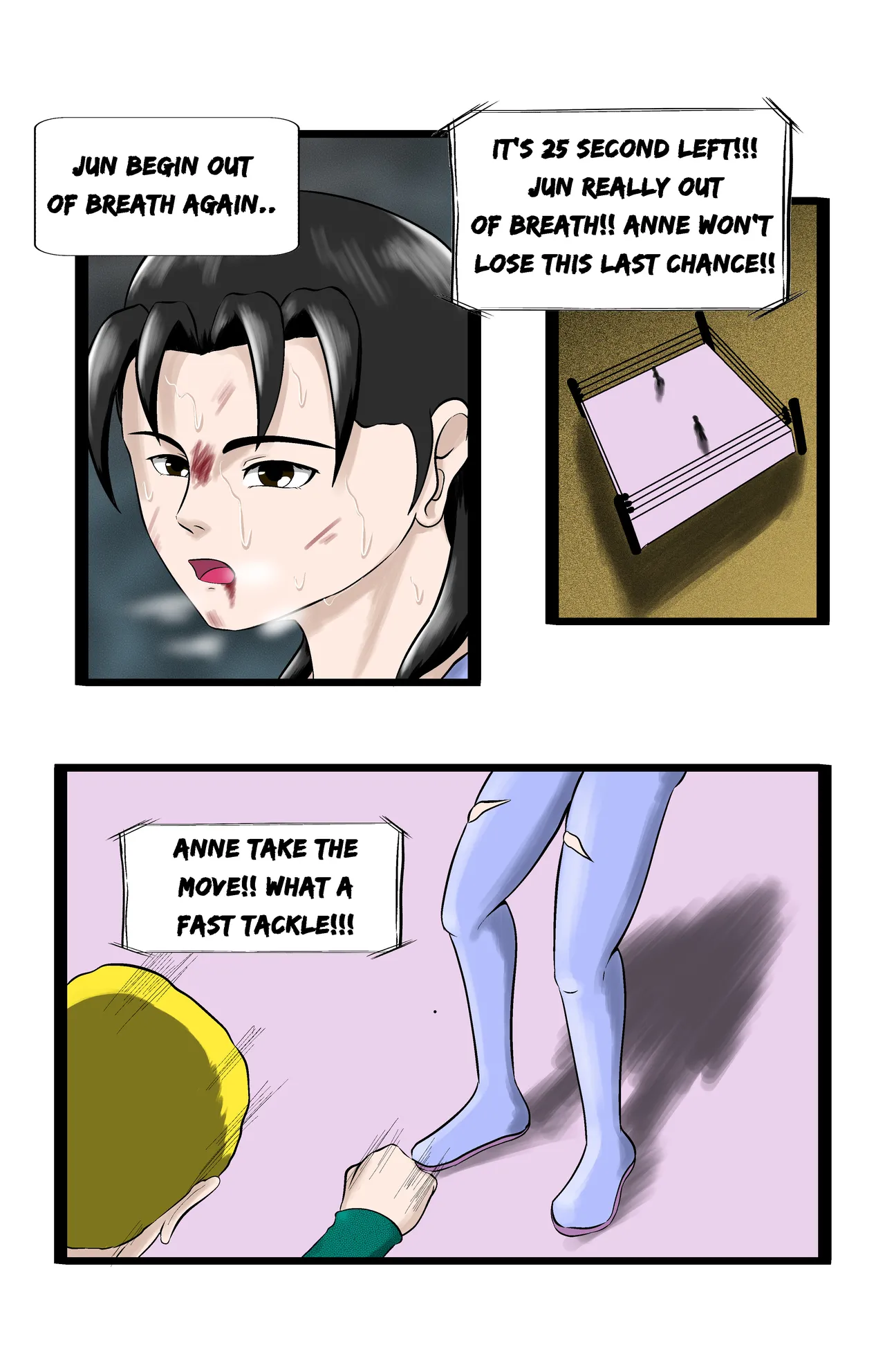 Infiltration page 194 featuring benikage - ryona wrestling hentai manga - read online free