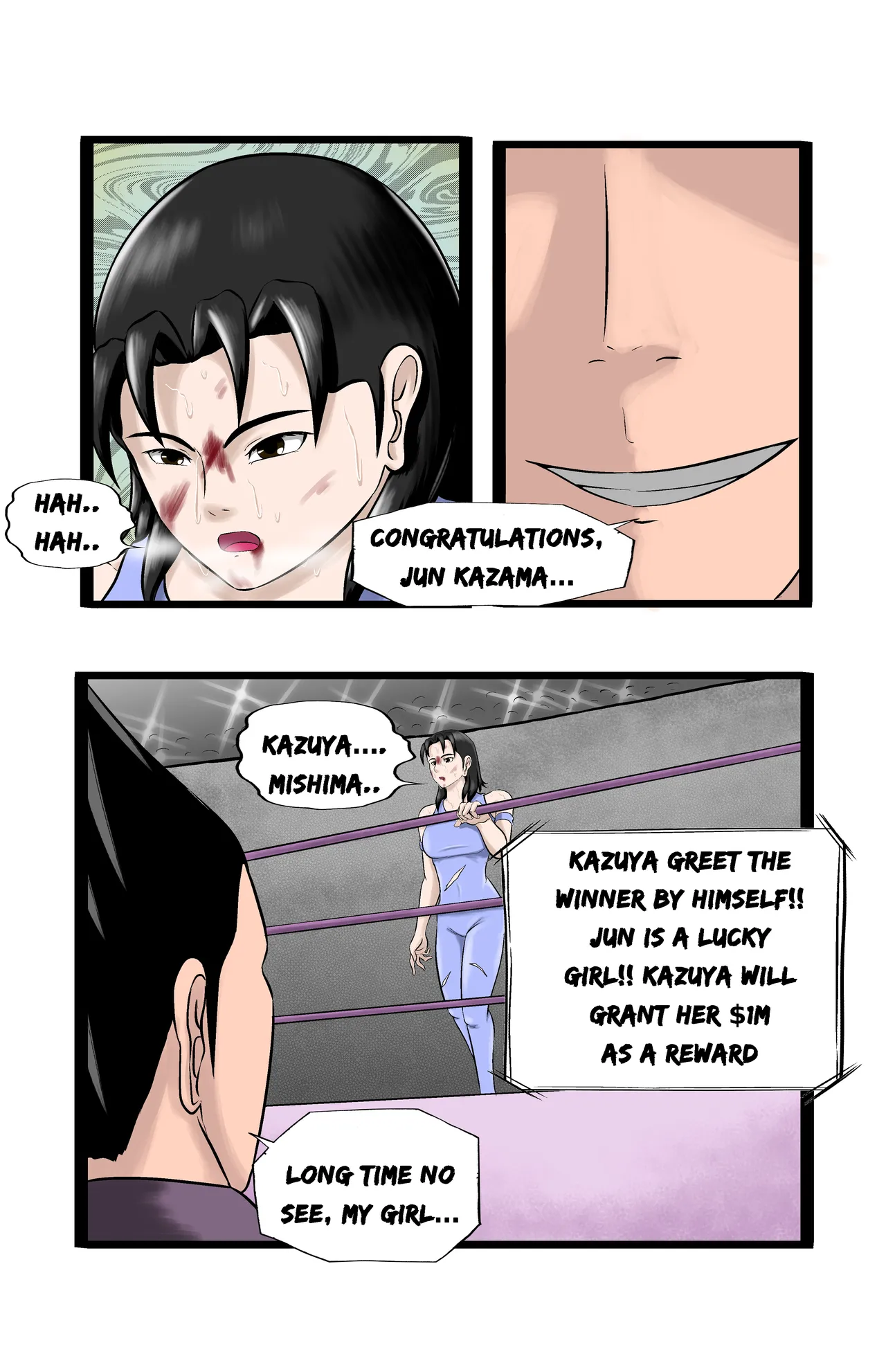 Infiltration page 202 featuring benikage - ryona wrestling hentai manga - read online free