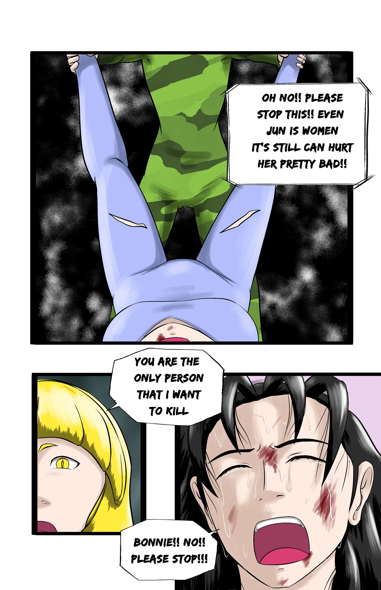 Infiltration page 208 featuring benikage - ryona wrestling hentai manga - read online free