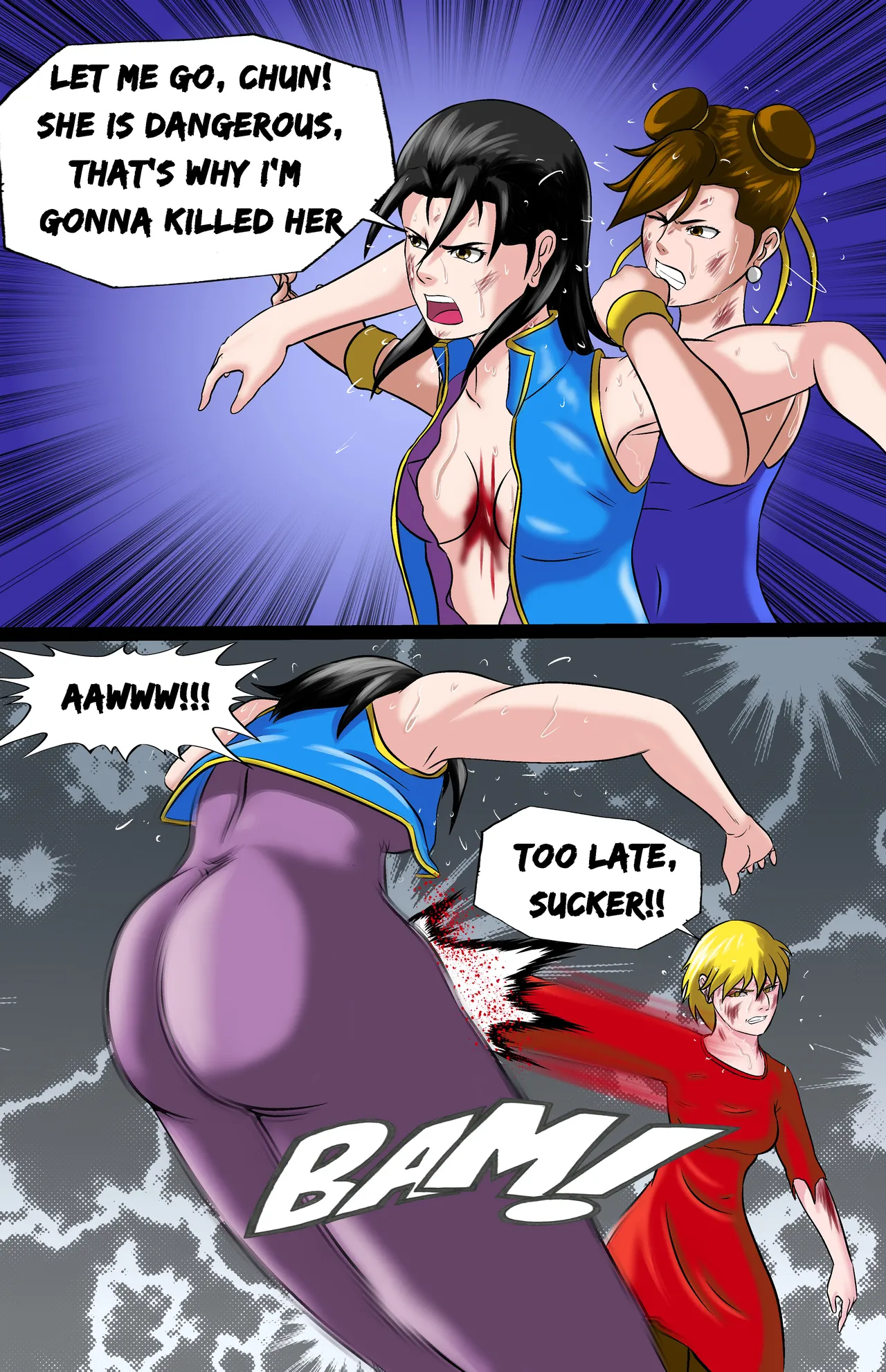 Revenge page 166 featuring chun-li street fighter parody - full color ryona hentai manga - read online free