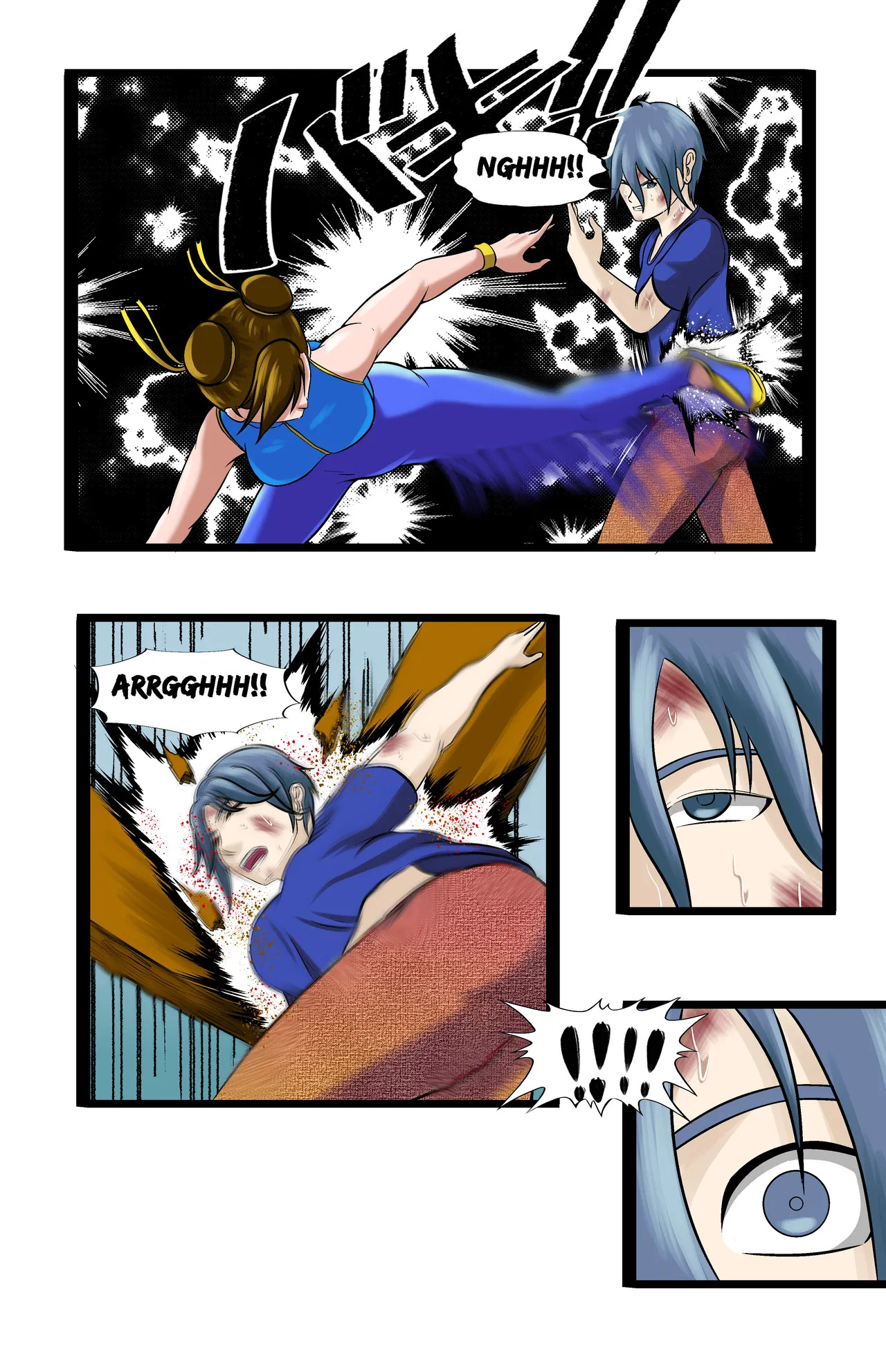 Revenge page 41 featuring chun-li virtua fighter parody - full color ryona hentai manga - read online free