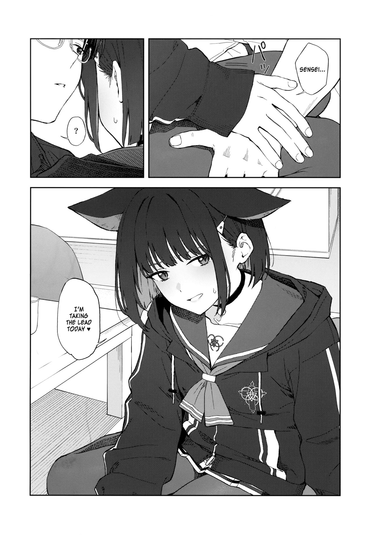Konya wa Kuroneko to. | A Night with a Black Cat. page 13 featuring sensei blue archive parody - collar catgirl hentai manga - read online free