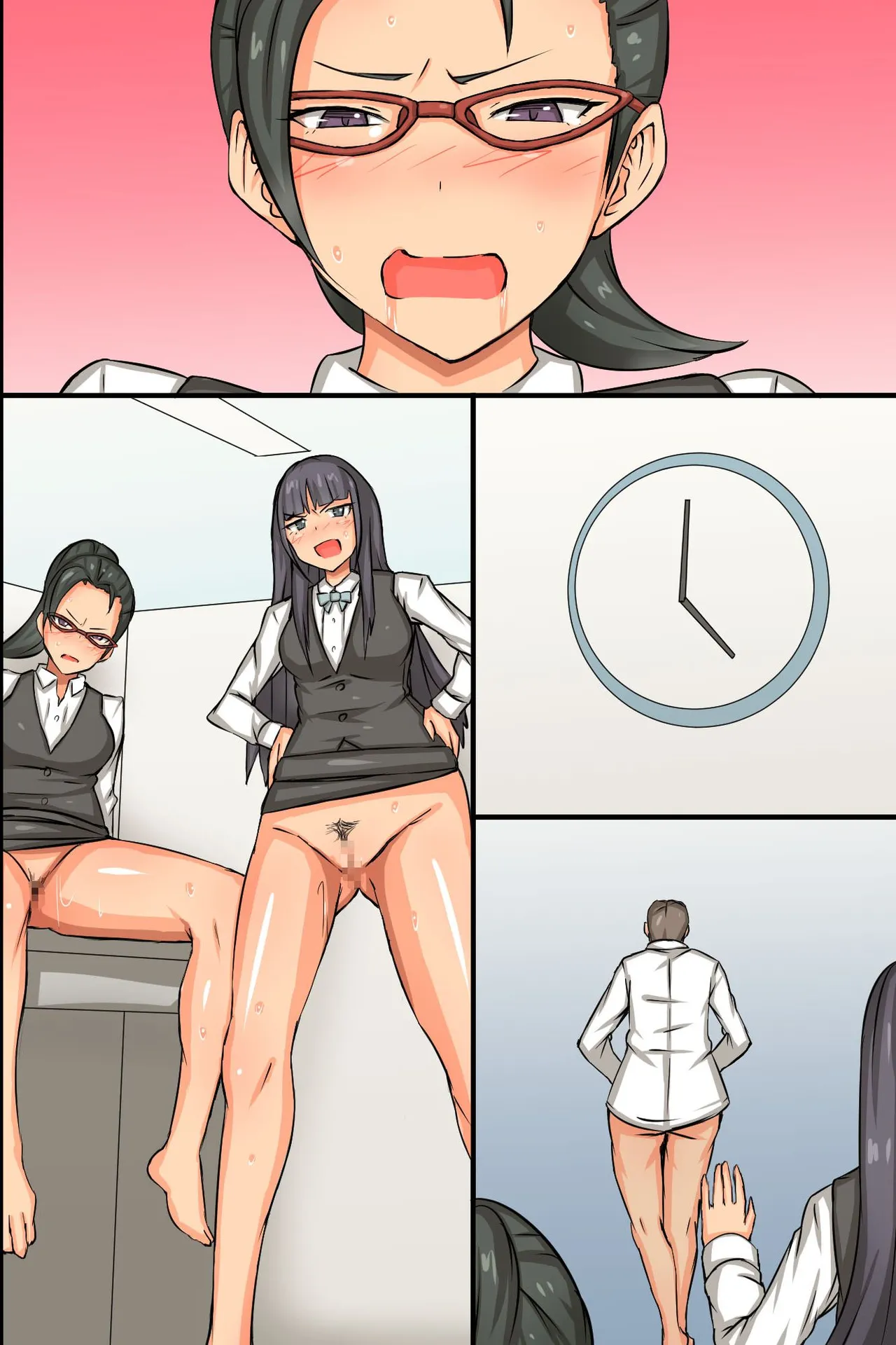 Bitch OL to Mainichi Ecchi Shimakuri Harem Office page 98 original parody - full color mosaic censorship hentai manga - read online free