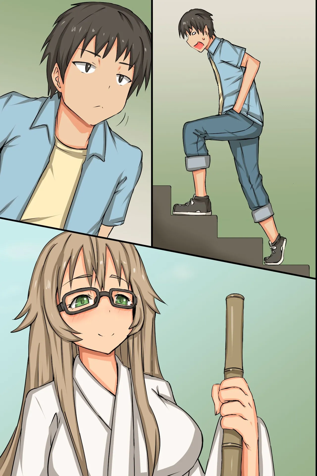 Nakadashi Kigan! Harem Jinja page 57 original parody - big breasts miko hentai manga - read online free