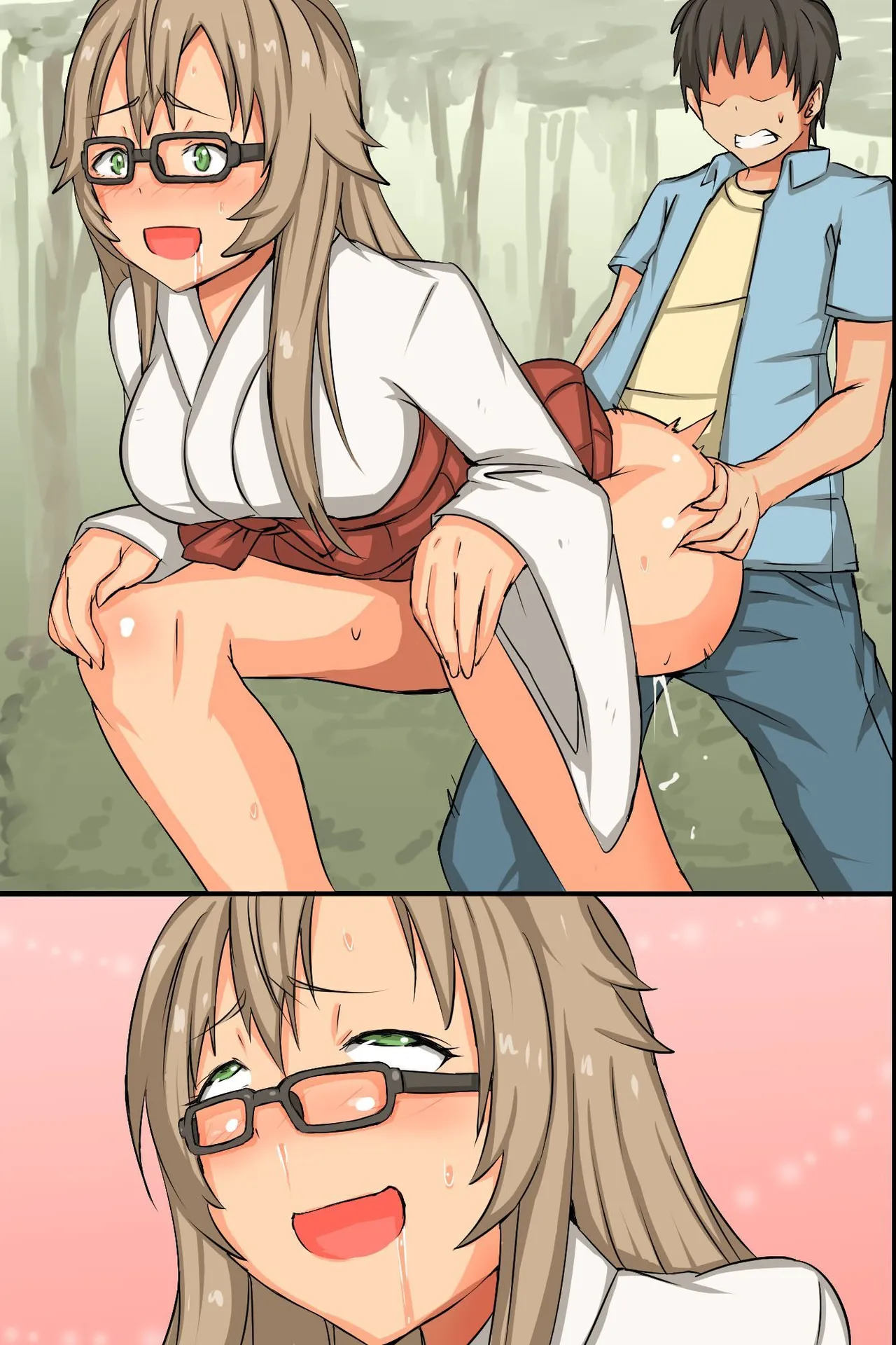 Nakadashi Kigan! Harem Jinja page 73 original parody - sole male full color hentai manga - read online free