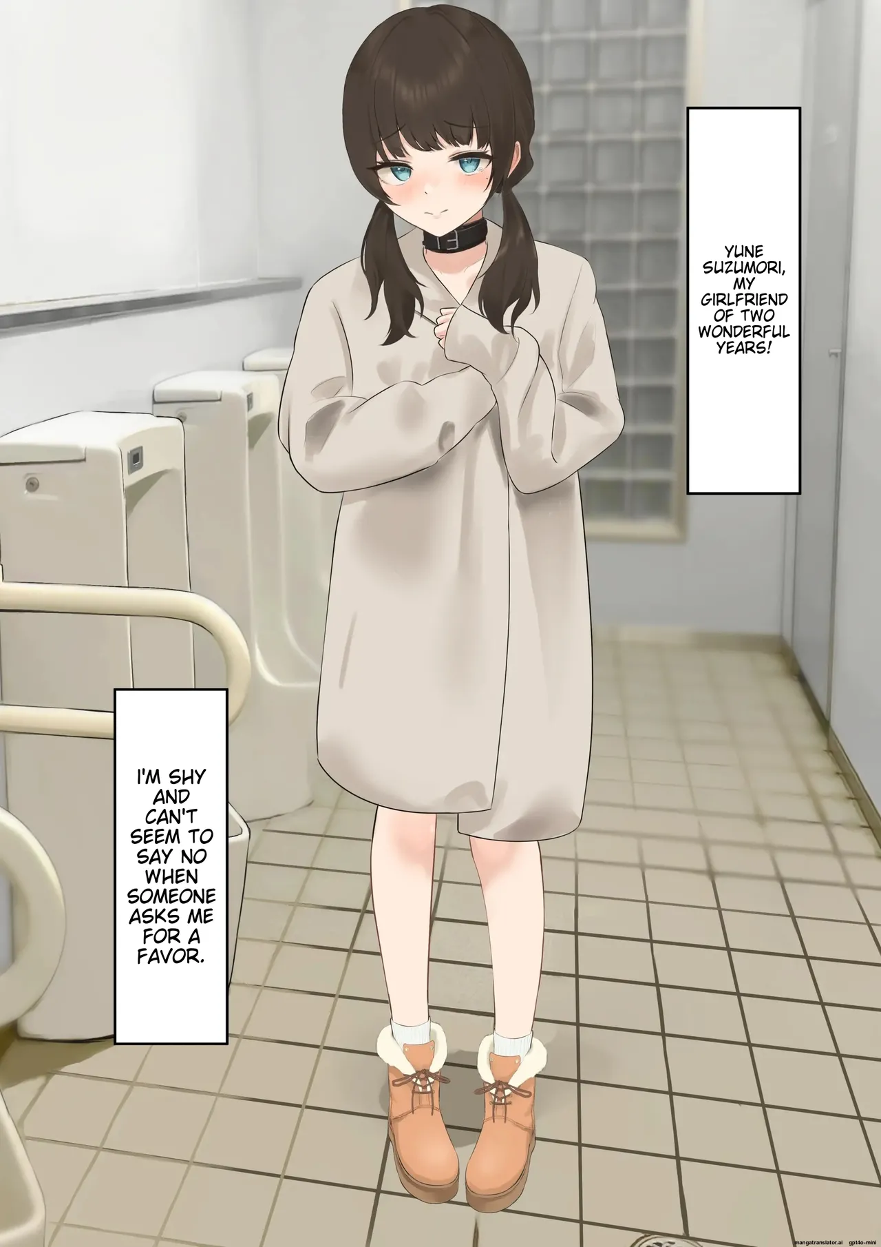 Page 1 of [Mukade Koban (Mukade Yuki)] Iinari Kanojo ~Koushuu Toilet Netorase~ | Submissive Girlfriend ~Public Toilet Cuckolding~ [English]