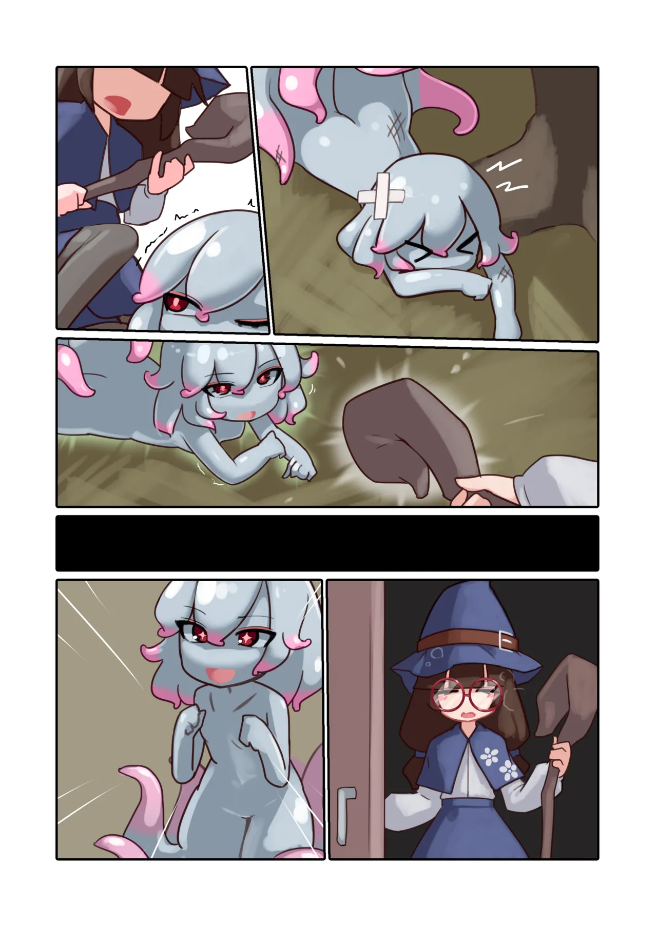 Futanari Majo Minarai ga Scylla Musume to Tadareta Seikatsu o Okuru Hanashi - Page 1