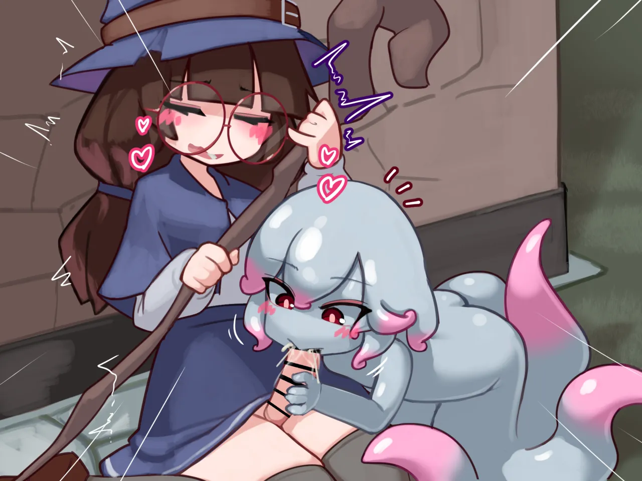 Futanari Majo Minarai ga Scylla Musume to Tadareta Seikatsu o Okuru Hanashi - Page 9