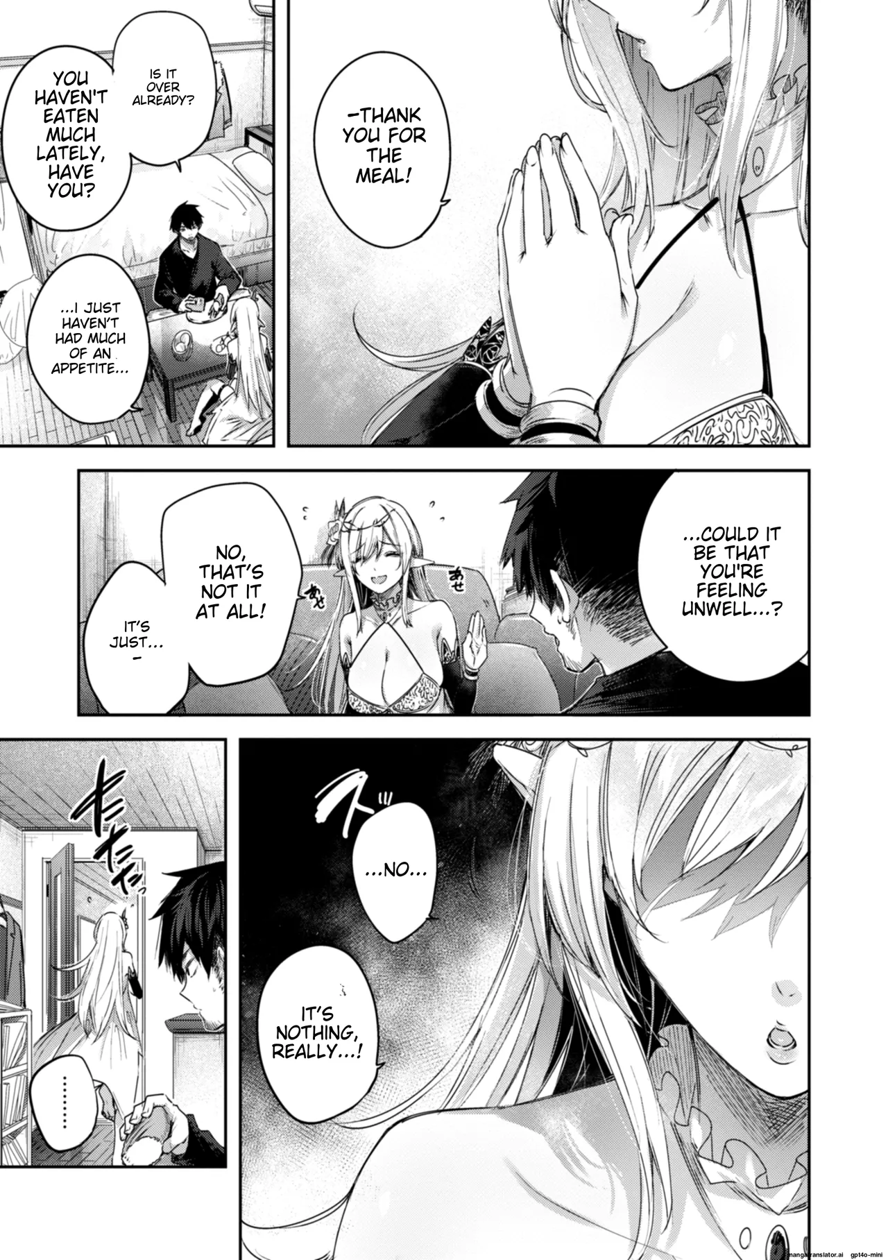 Dokushin Hunter no Deai wa Elf no Mori de | The Single Hunter Meets Girl in The Elven Forest page 56 - rough translation big breasts hentai manga - read online free