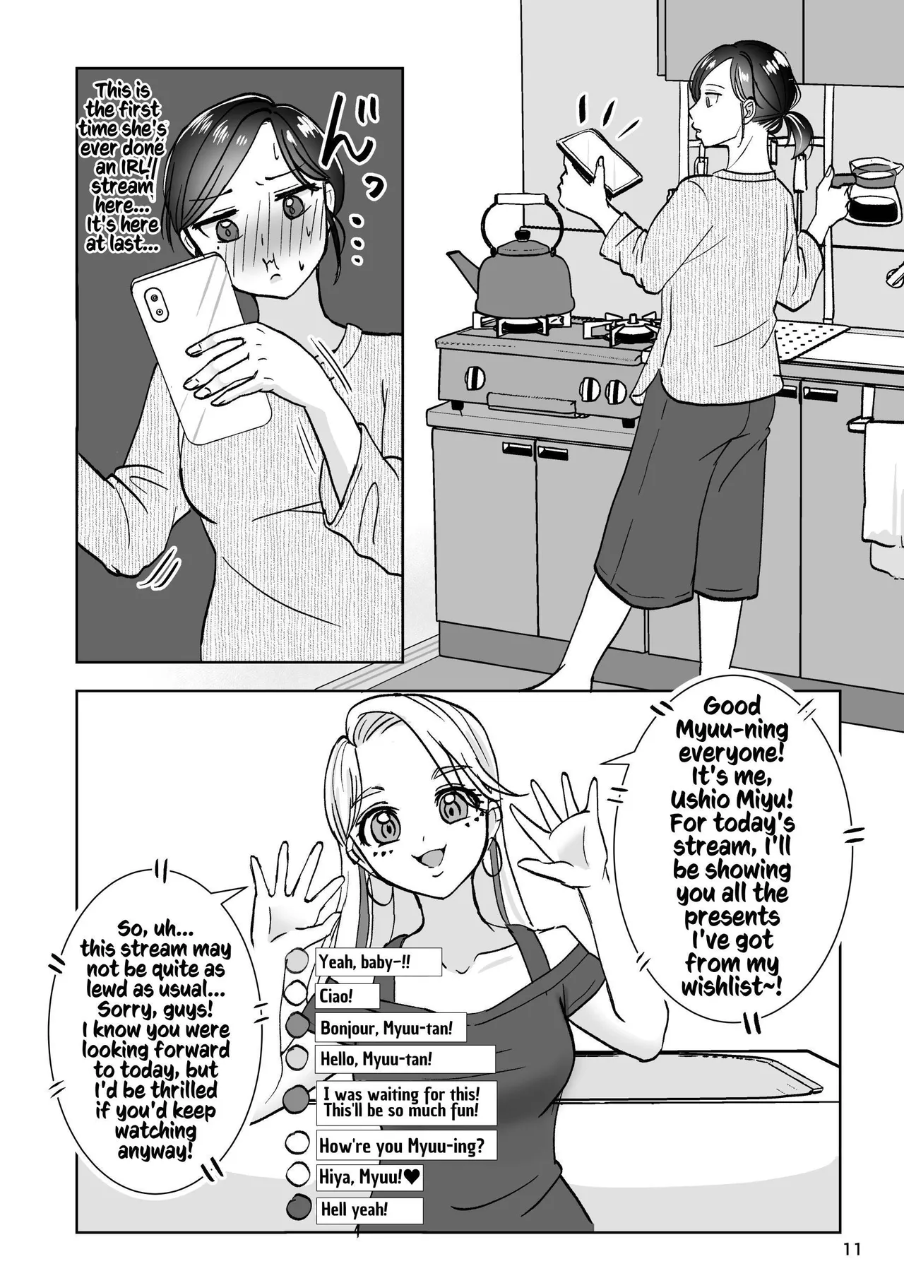 That Woman Next Door Is A Perverted Streamer page 16 original parody - multiple orgasms yuri hentai manga - read online free