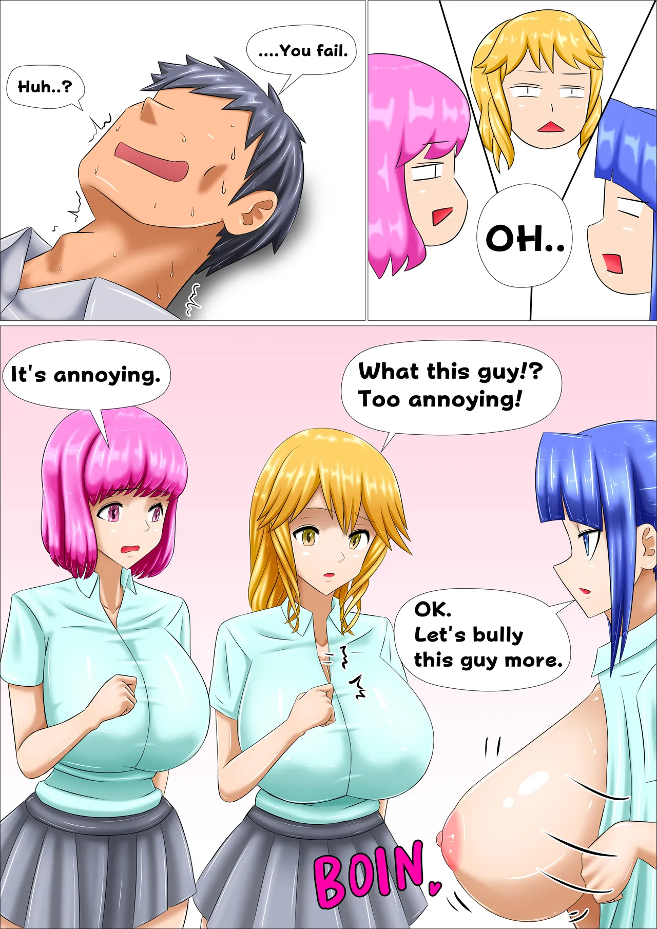 Schoolgirl Femdom page 21 original parody - sole male full color hentai manga - read online free