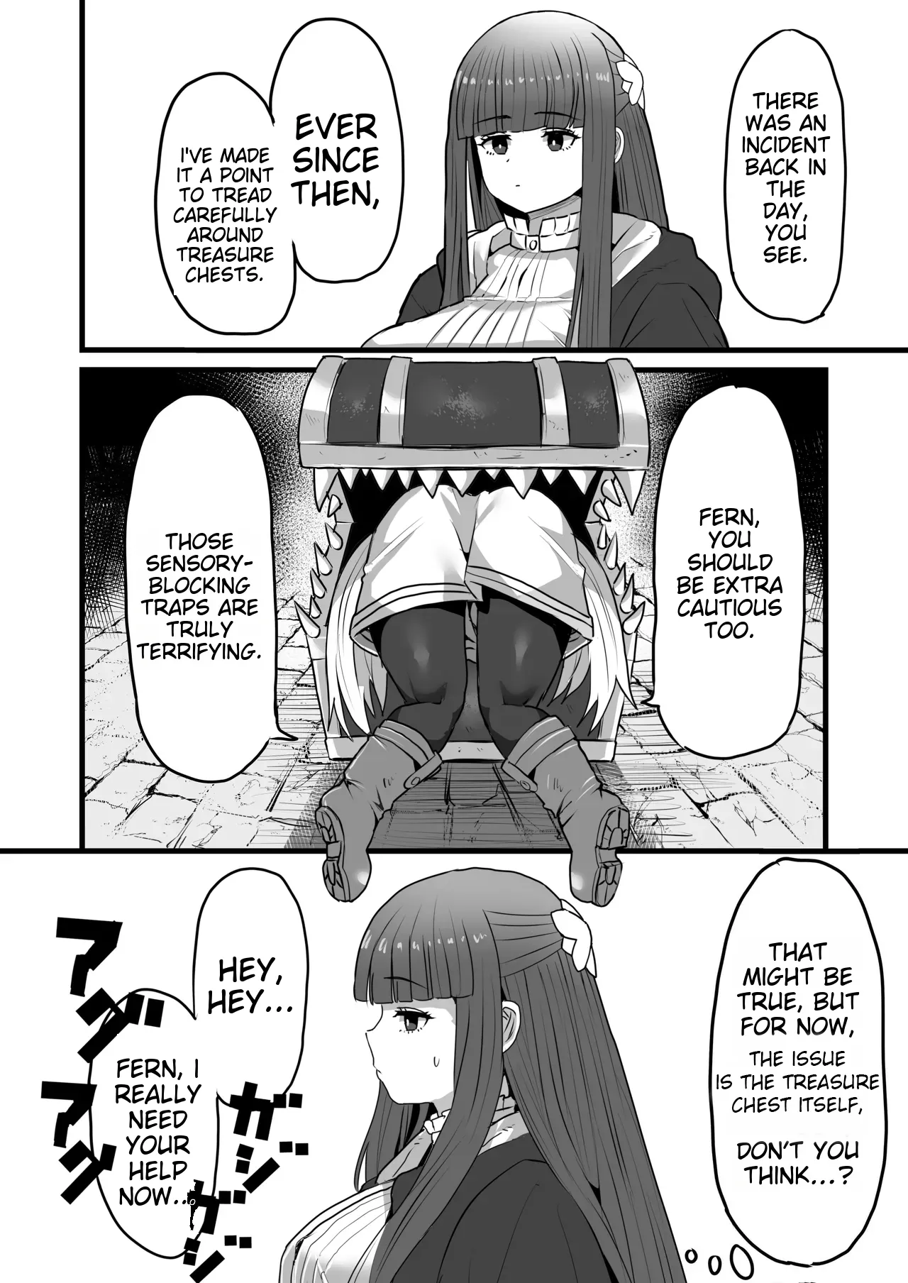 Frieren and the Sensory Deprivation Hole page 33 featuring fern sousou no frieren parody - elf big breasts hentai manga - read online free