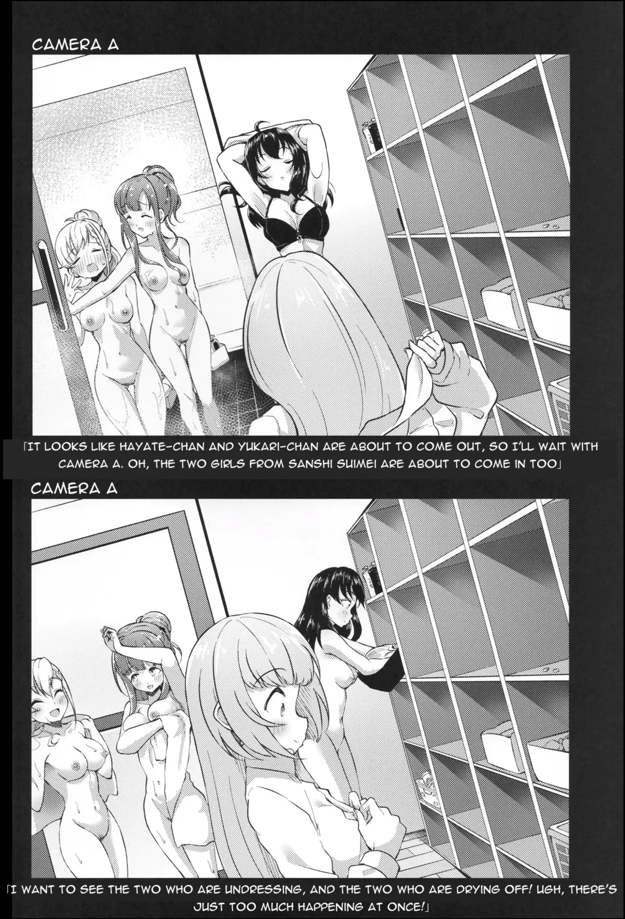 Voyeur page 11 featuring yukari mizumoto the idolmaster parody - big breasts no penetration hentai manga - read online free