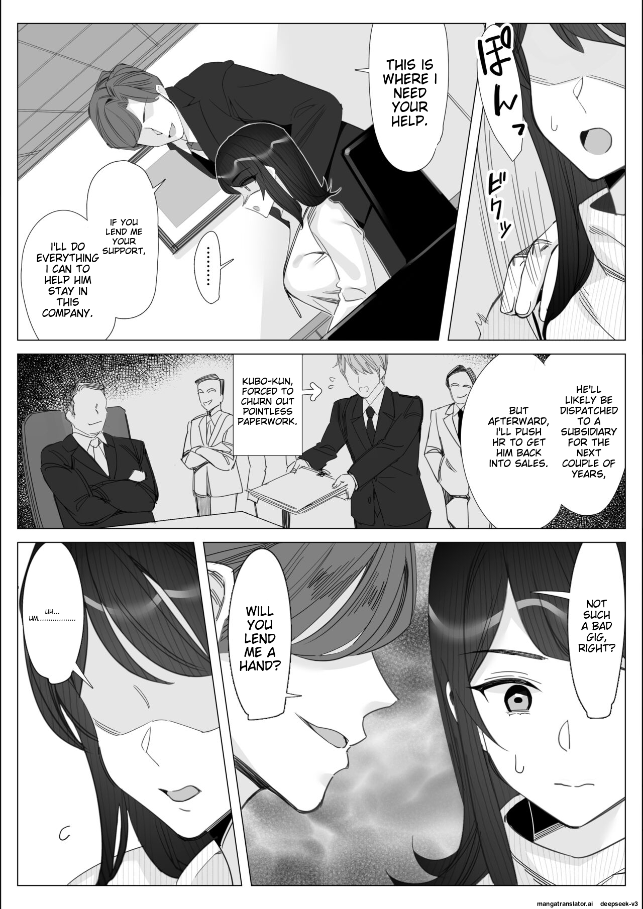 Pride no Takai Career Joshi ga Batsuichi Furyou Joushi ni Netorareru Hanashi | A story about a proud career woman being seduced by her bad divorced boss page 148 original parody - blindfold big penis hentai manga - read online free