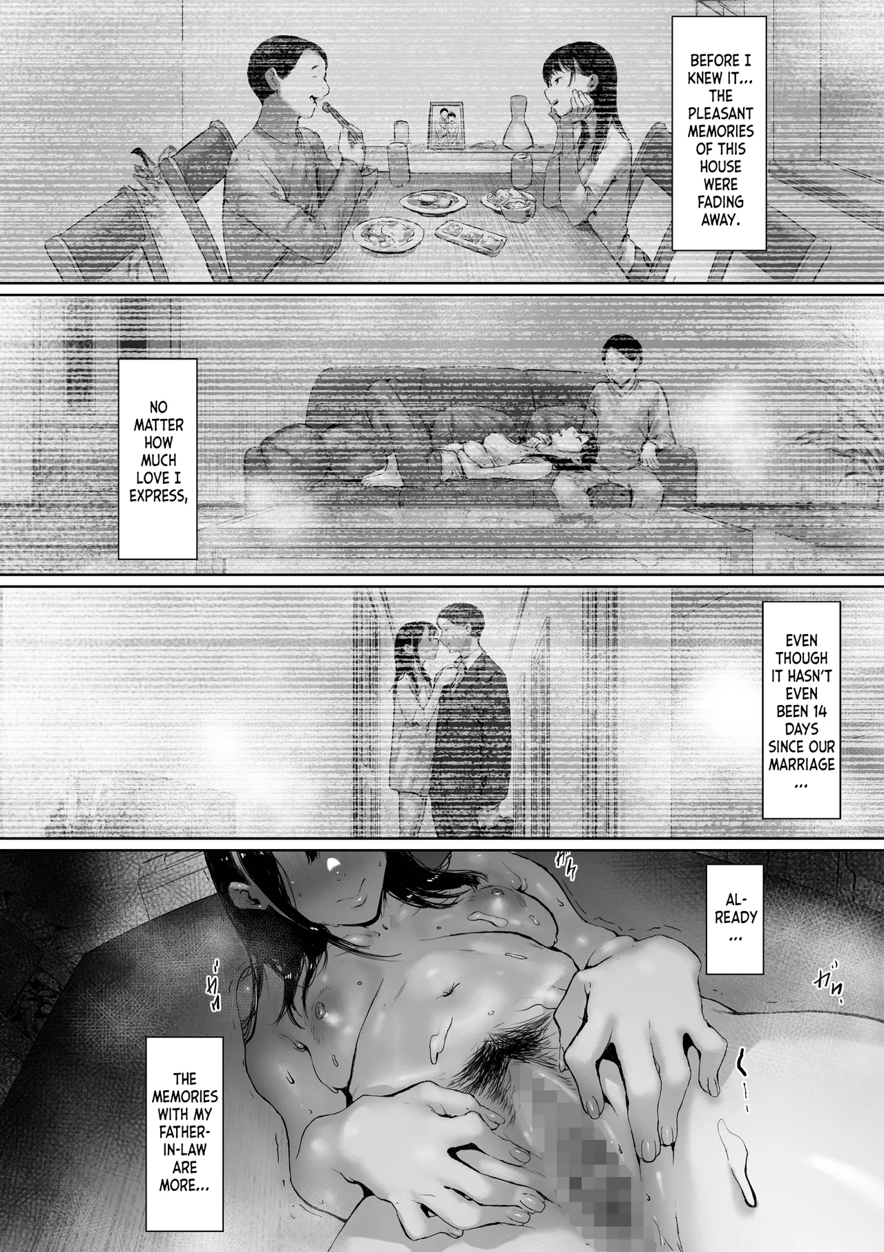 [Morita Shiki] Gifu to Doukyou Suru ni Natta Shiawase na Shinkon Seikatsu o Okuro Hazu datta no ni Ch. 2 | Now Living With My Father-In-Law, I Was Supposed to Have a Happy Newlywed Life Part 2 [English] [Chalklog] page 73 original parody - sole female nakadashi hentai manga - read online free