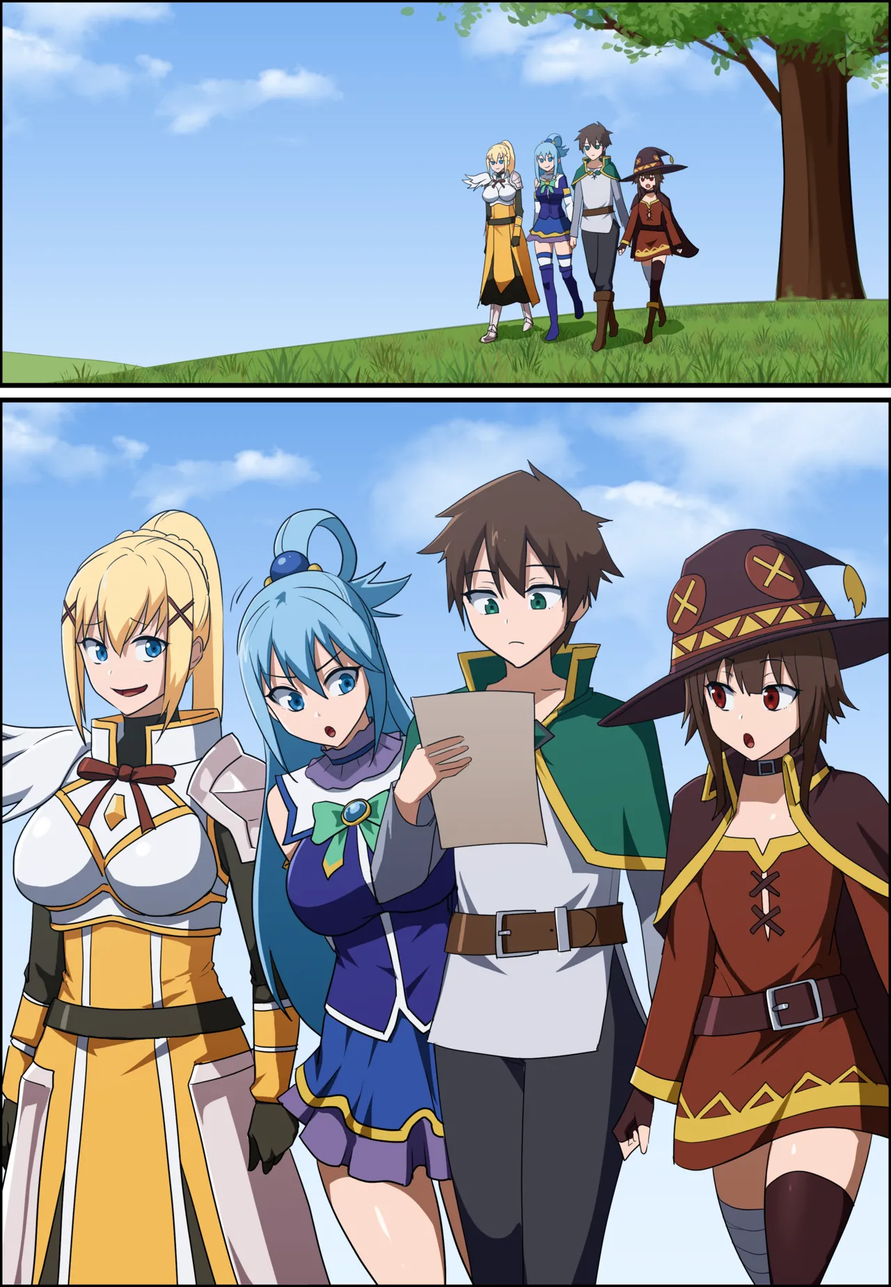 Kazuma Satou / Aqua / Megumin / Darkness 1-3 - Page 1