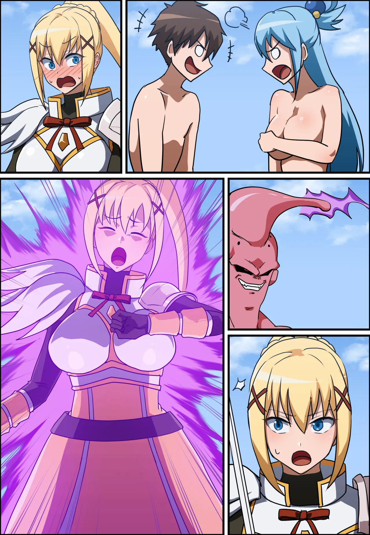 Kazuma Satou / Aqua / Megumin / Darkness 1-3 page 13 featuring aqua dragon ball z parody - slime big breasts hentai manga - read online free