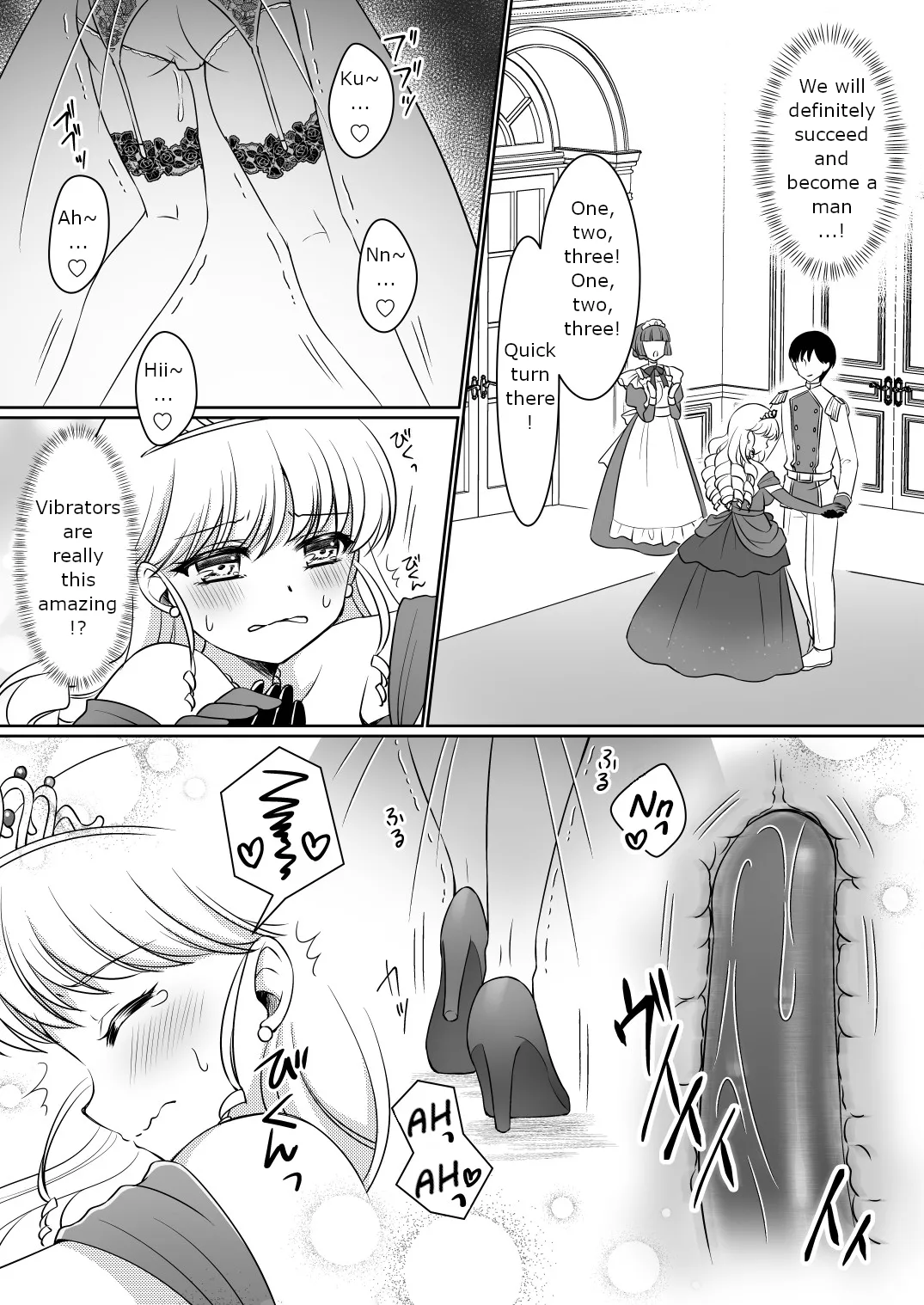 [Amuai Okashi Seisakusho (Kagura Kurumi)] Zettai ni Ohime-sama ni Nanka Narimasen wa! ~Ohime-sama Taiken de Ohime-sama ni Sareta Ore~ | I will never become a princess! ~I was made into a princess through the princess experience~ [English] page 21 original parody - mosaic censorship x-ray hentai manga - read online free