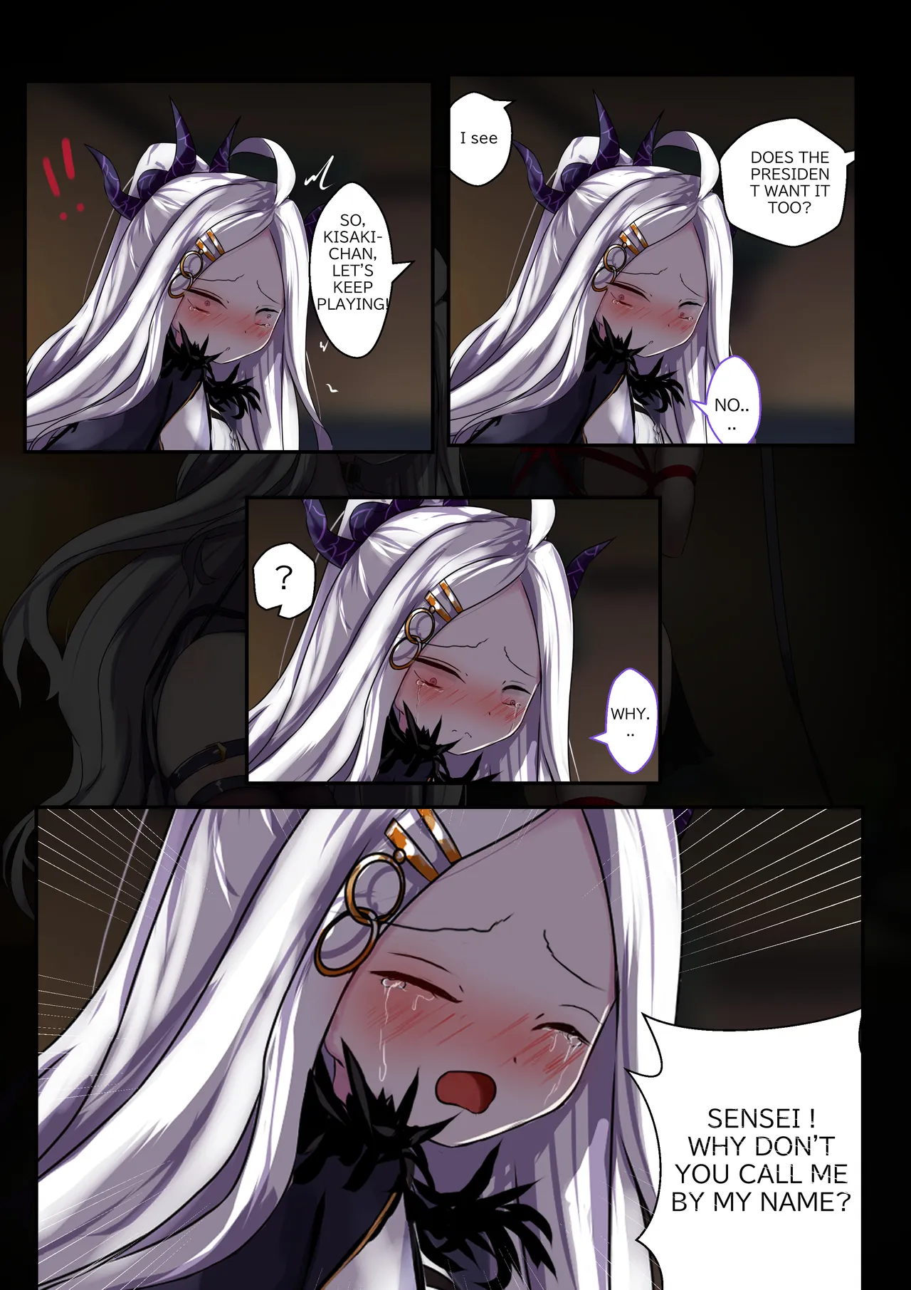 2月の記録 English page 11 featuring kisaki ryuuge blue archive parody - very long hair horns hentai manga - read online free