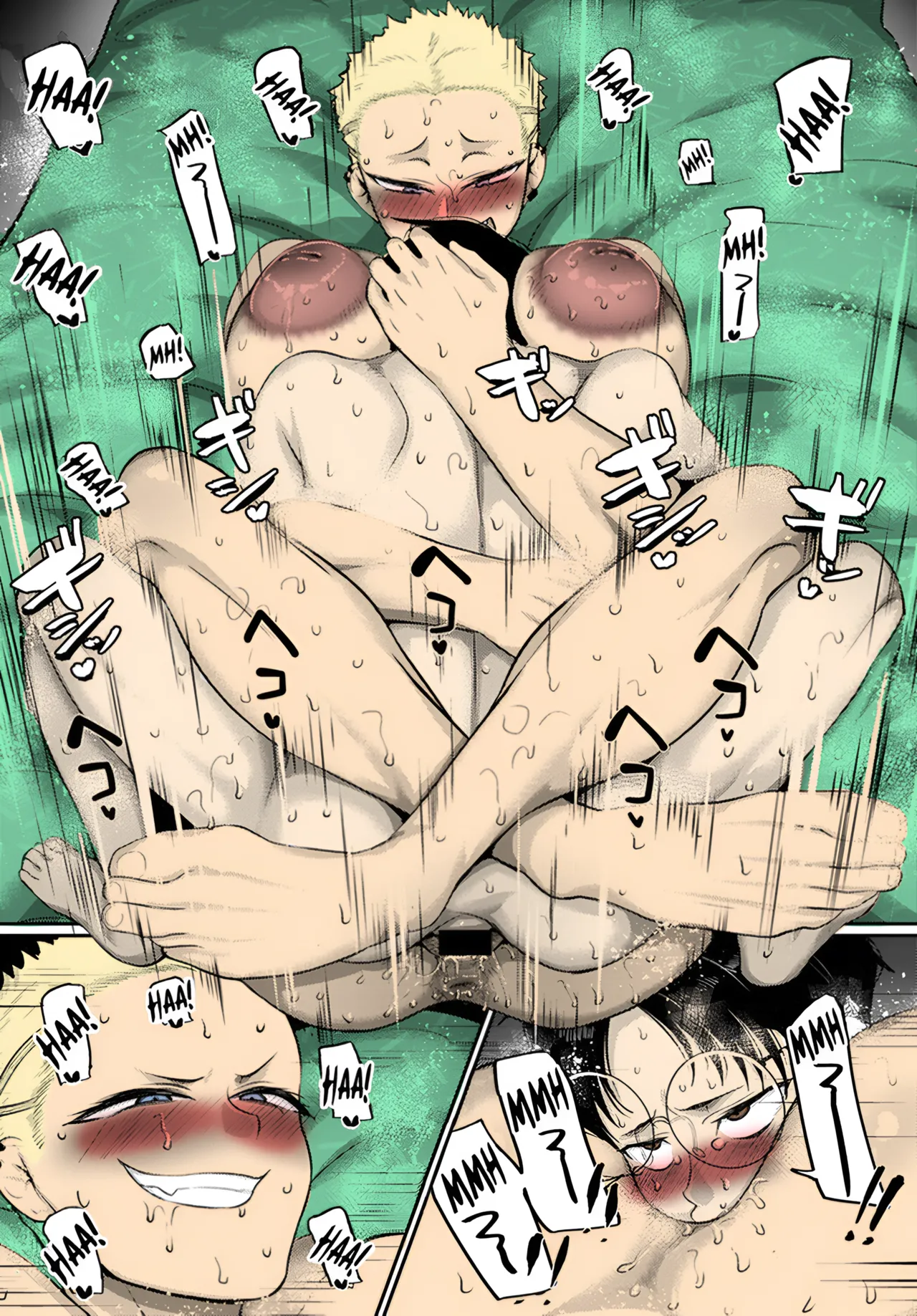 Aragae! Kinnikujyo no Mount position!! | Resist! A Muscular Woman's Mount Position!! page 20 - sweating big breasts hentai manga - read online free