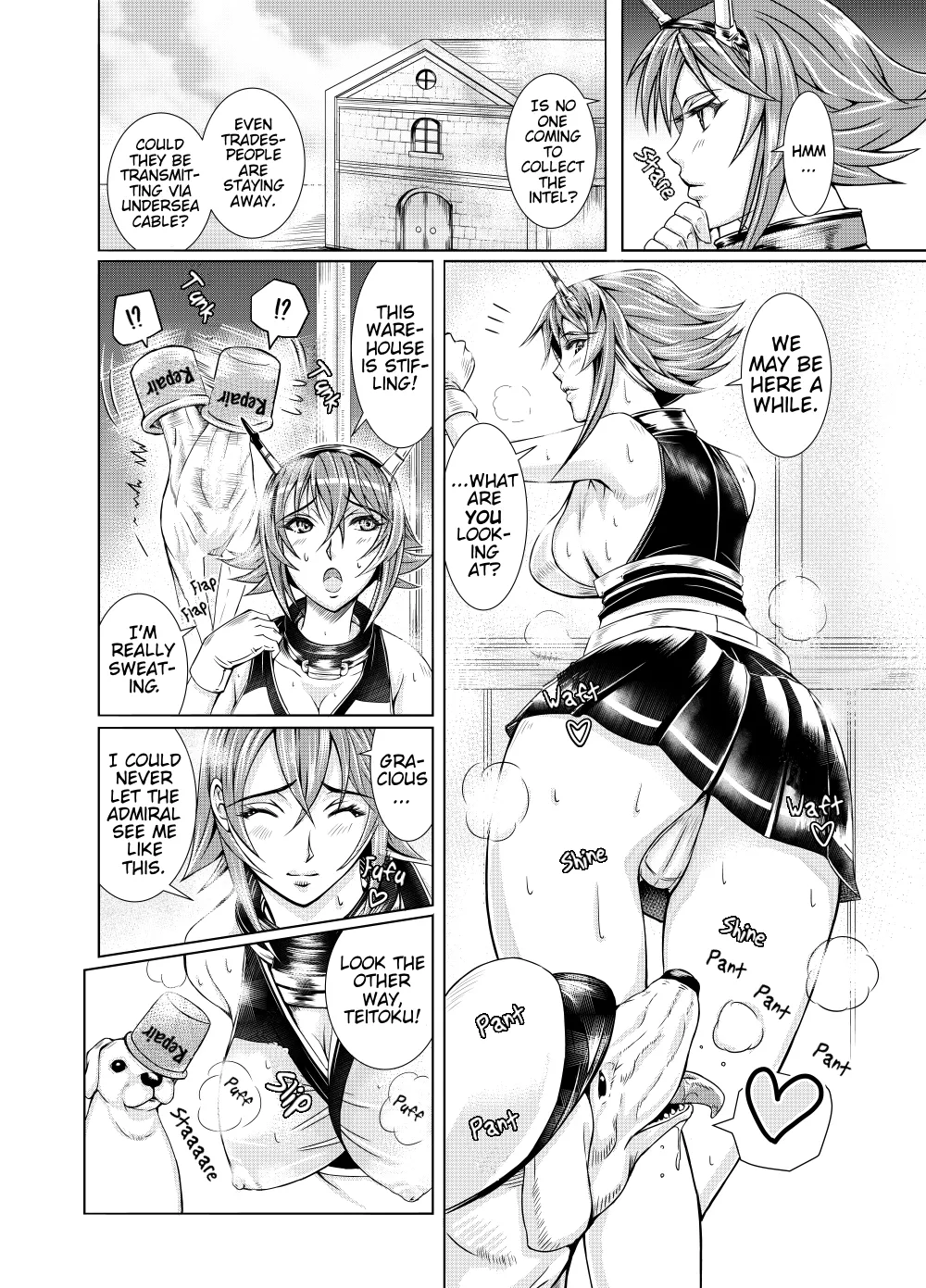 [LUCRETiA (Hiichan)] Ken-Jyuu Dai Yon Kan Ware, Gouchin seri--!! (Kantai Collection -KanColle-) [English] [EHCOVE] [Digital] page 14 featuring mutsu kantai collection parody - big breasts dog hentai manga - read online free