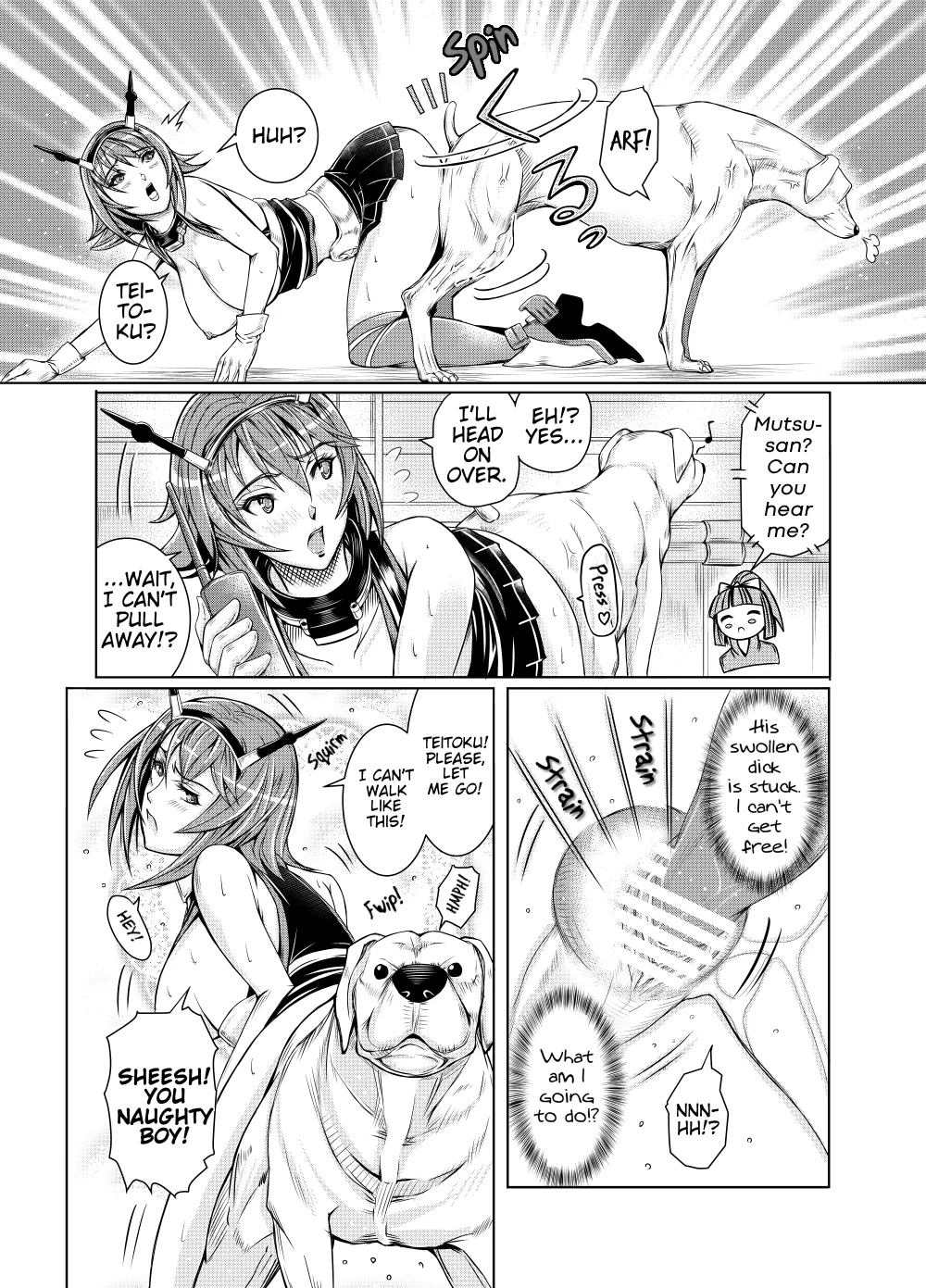 [LUCRETiA (Hiichan)] Ken-Jyuu Dai Yon Kan Ware, Gouchin seri--!! (Kantai Collection -KanColle-) [English] [EHCOVE] [Digital] page 32 featuring mutsu kantai collection parody - big breasts dog hentai manga - read online free