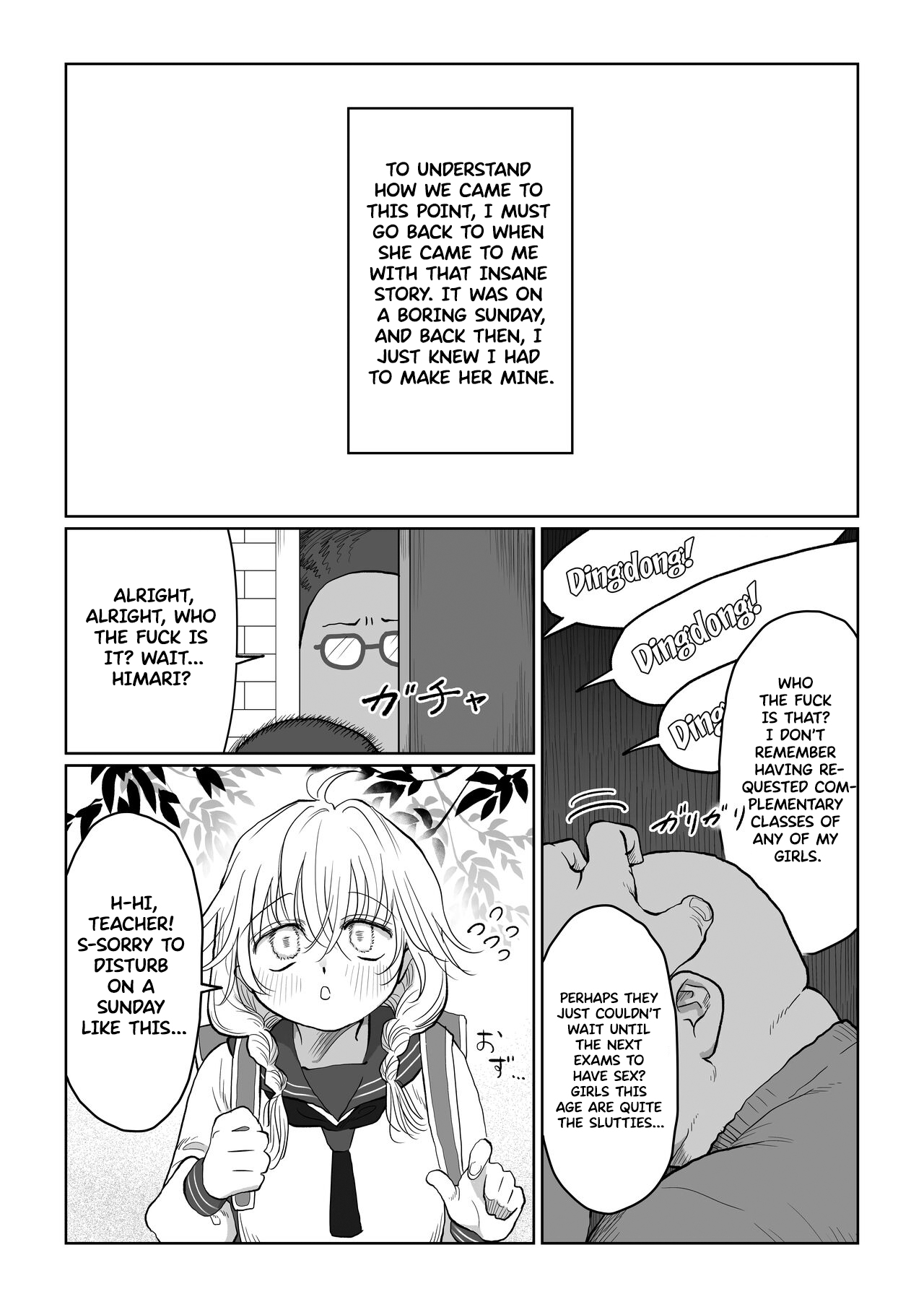 Ojisan ga Muchikko ni Ecchi na Koto o Oshieru Hanashi Joukan An Old Man Teaching An Ignorant Girl All About Sex - First Part page 12 original parody - sole female sole male hentai manga - read online free