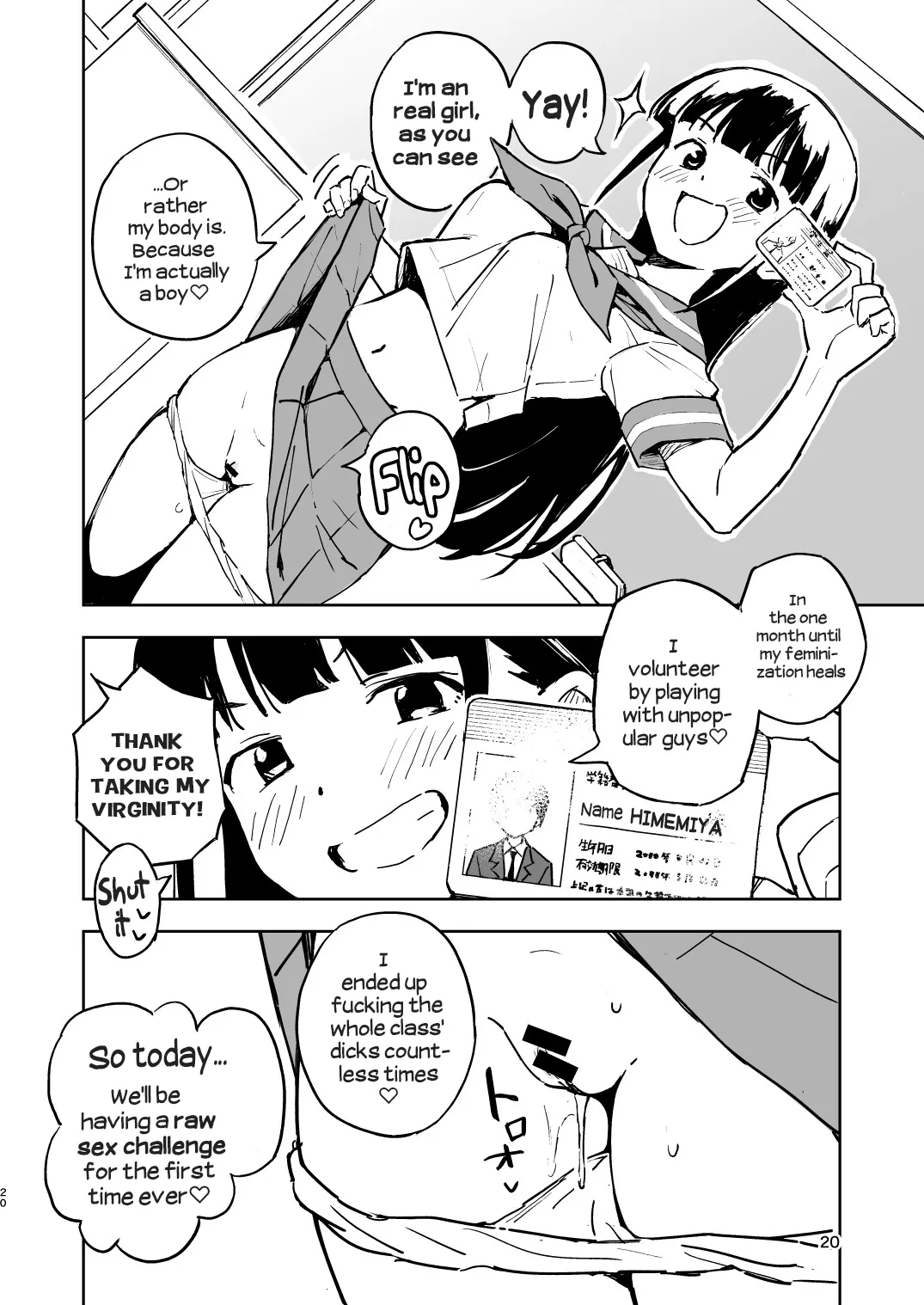 [Mirakoku (Yasumi Mirakichi)] 1-kagetsu Ninshin Shinakereba Otoko ni Modoreru Hanashi (3) | As Long As I Don't Get Pregnant for 1 Month, I'll Turn Back Into a Man (3) [English] [Hikari no Kaze] [Digital] page 19 original parody - sole female swimsuit hentai manga - read online free