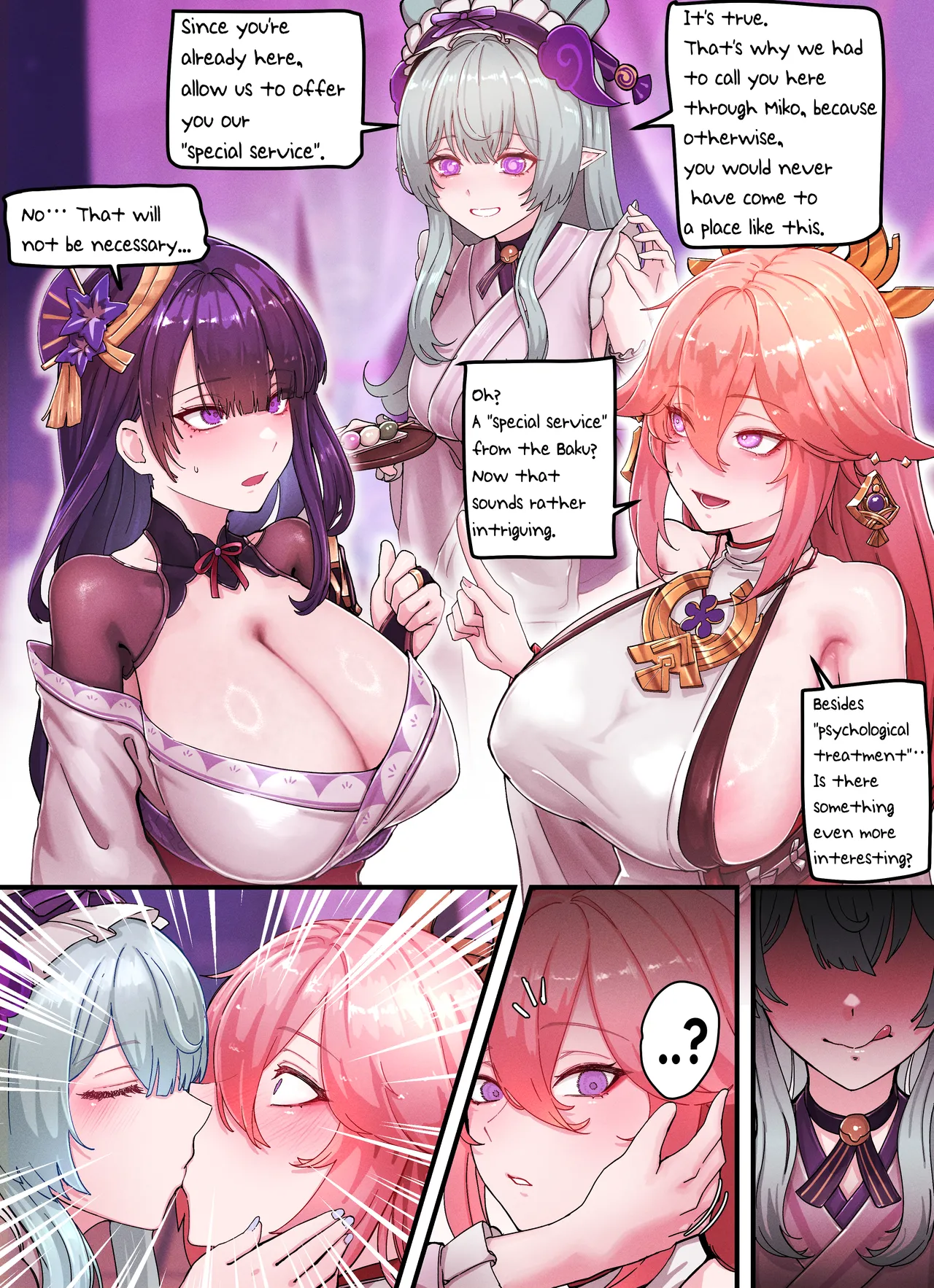 Raiden & Miko Part 1 page 11 featuring yae miko genshin impact parody - full color big breasts hentai manga - read online free