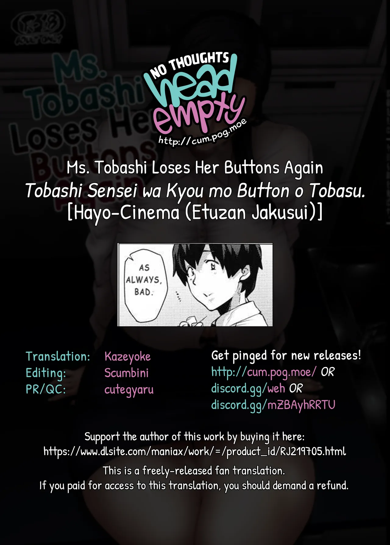 Tobashi Sensei wa Kyou mo Button o Tobasu. | Ms. Tobashi Loses Her Buttons Again page 27 original parody - milf kissing hentai manga - read online free