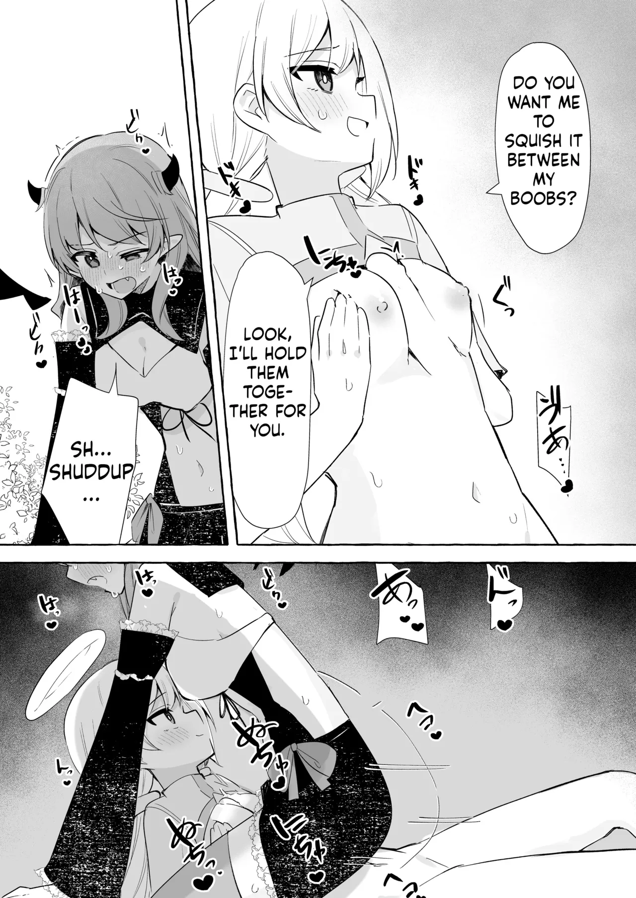 Futanari Akuma to Tenshii-chan page 13 original parody - futanari full censorship hentai manga - read online free