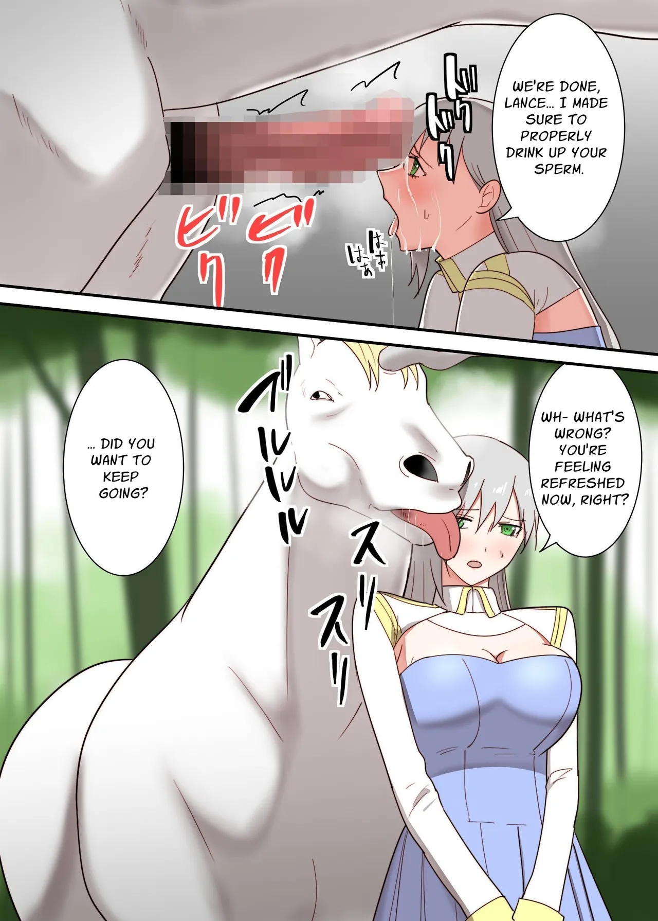 Onna Kishi no Himitsu | The Secret of a Knightess page 10 original parody - big breasts bestiality hentai manga - read online free