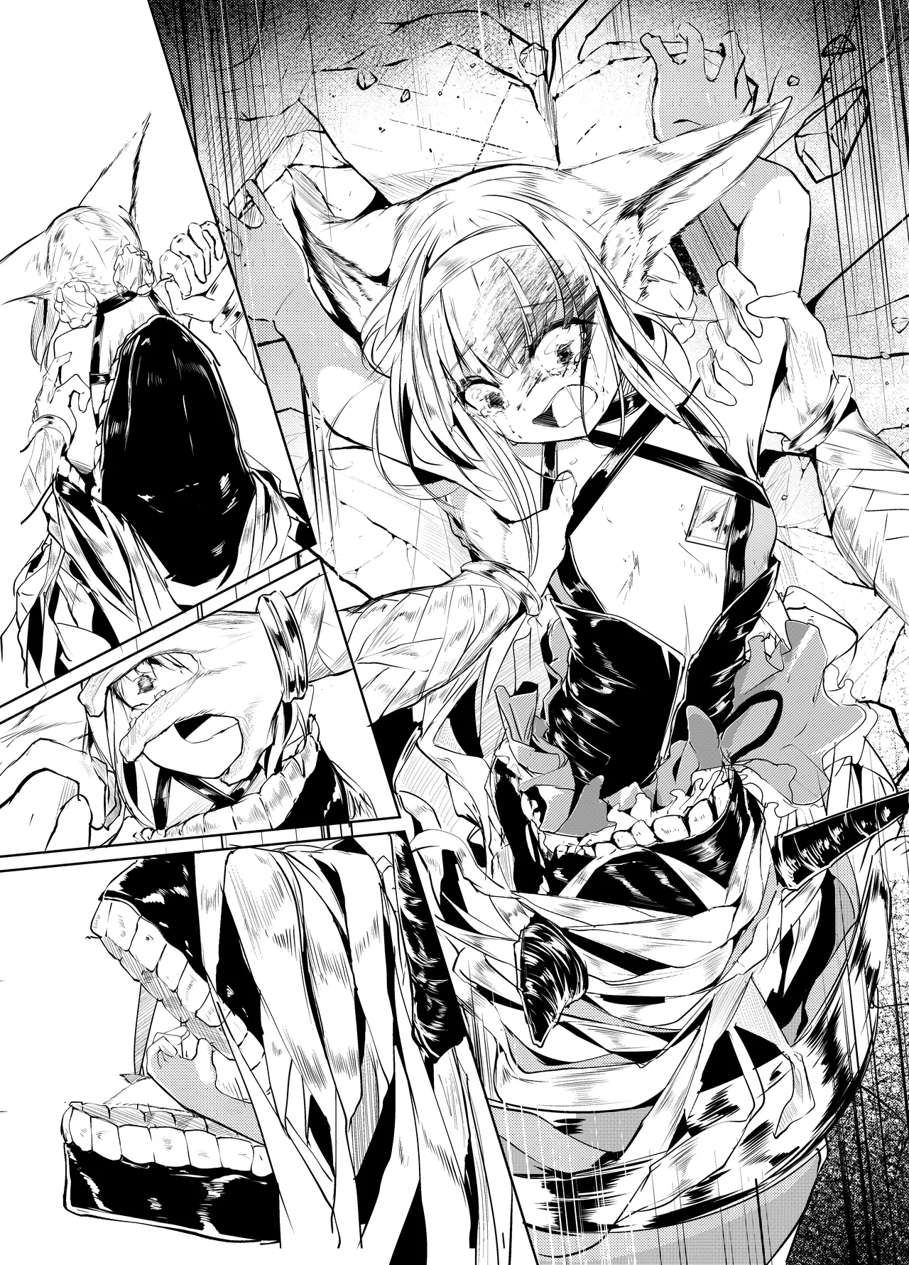 「皆の手」：吹き出し＆音文字無し page 11 featuring suzuran arknights parody - kemonomimi hentai manga - read online free