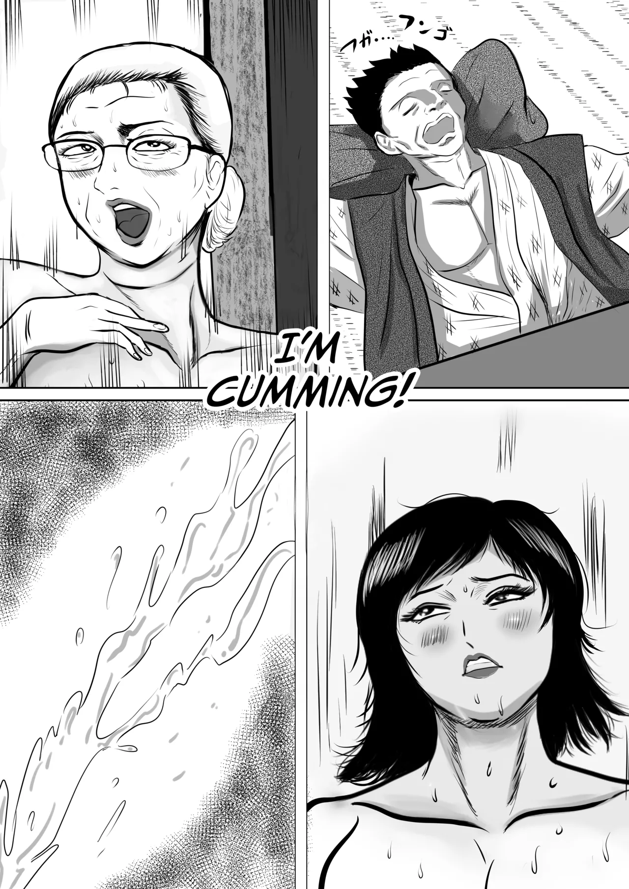 [Surigoma] Obaa-chan-chi ni Boku wa Iku! Shinnen Onsen Ryokou Hen page 42 original parody - milf kissing hentai manga - read online free