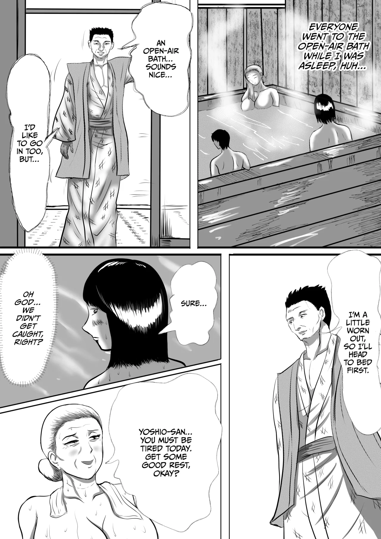 [Surigoma] Obaa-chan-chi ni Boku wa Iku! Shinnen Onsen Ryokou Hen page 49 original parody - milf kissing hentai manga - read online free