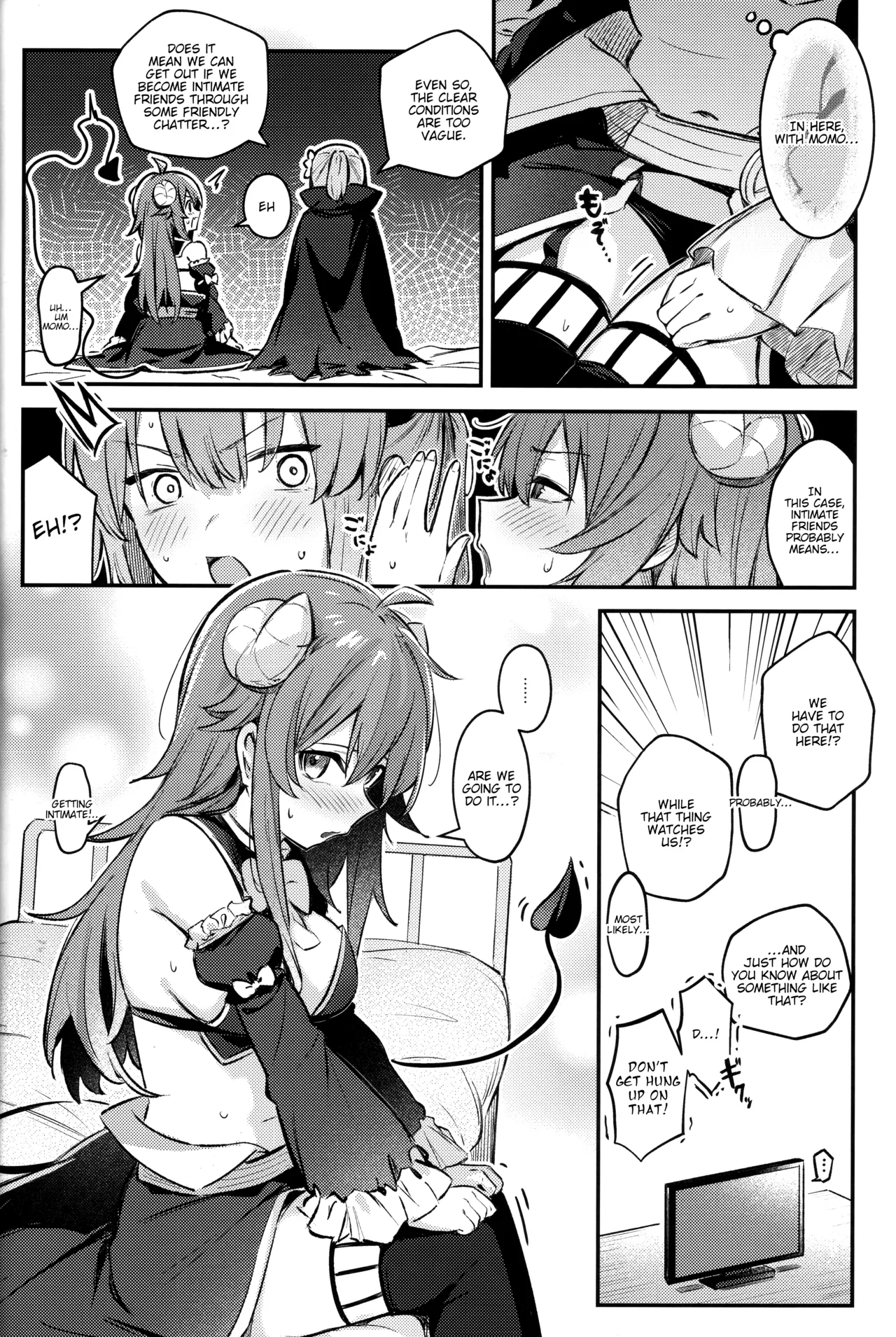Mazoku wa Shukuteki to Nakayoshi Shinai to Derarenai Heya ni, Tojikomerarete Shimatta! page 13 featuring yuko yoshida machikado mazoku parody - kissing magical girl hentai manga - read online free