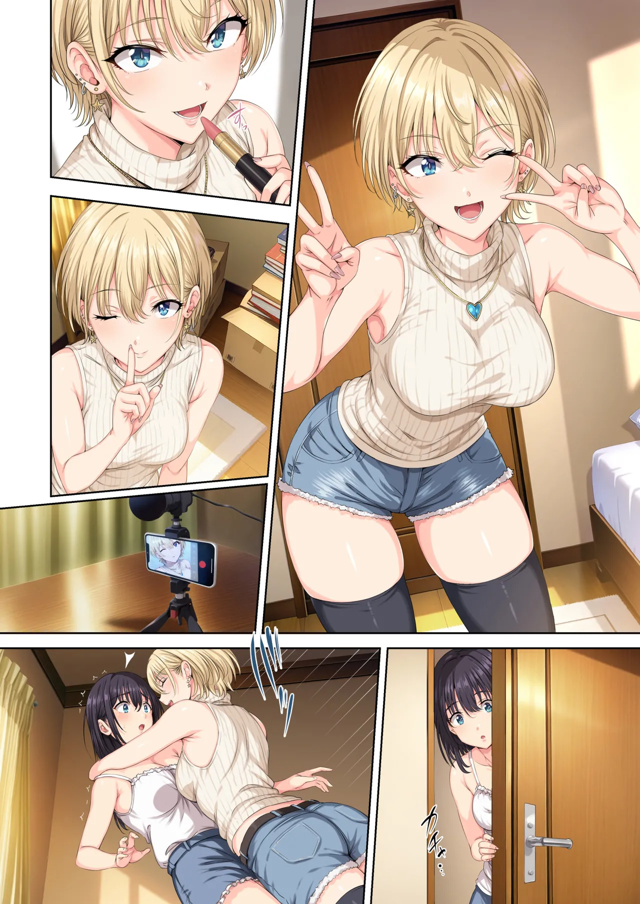 Soshite Watashi wa Kyou mo Ano Otoko ni Taberareru San page 49 original parody - swimsuit condom hentai manga - read online free