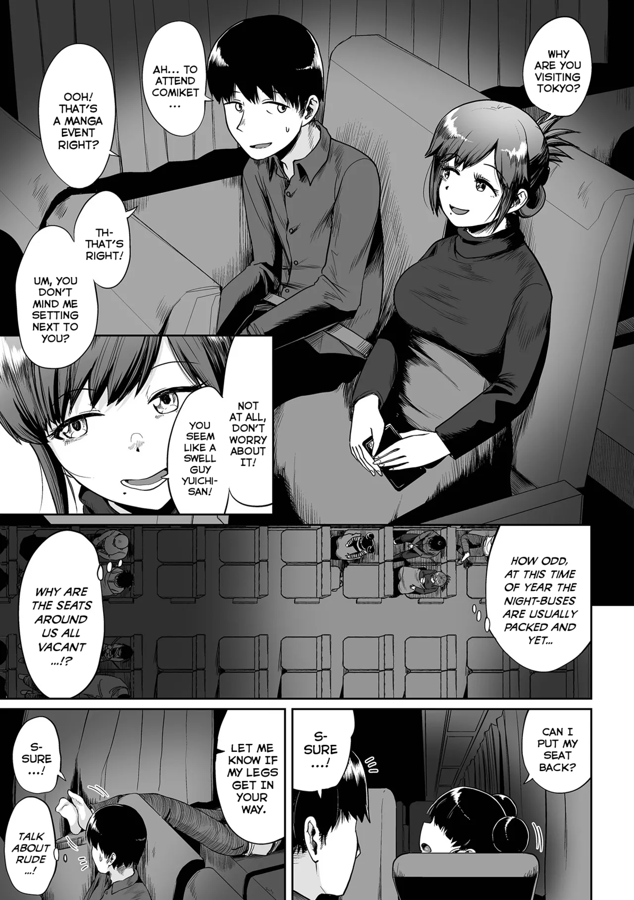Page 3 of [Umiyamasoze] Yakou Bus de Ikou | Cum Along On The Night-Bus (Eromangaka desu ga Taiken Shita Koto Shika Kakenai no de Assistant to Sex Shimasu) [English] {Mistvern} [Digital]
