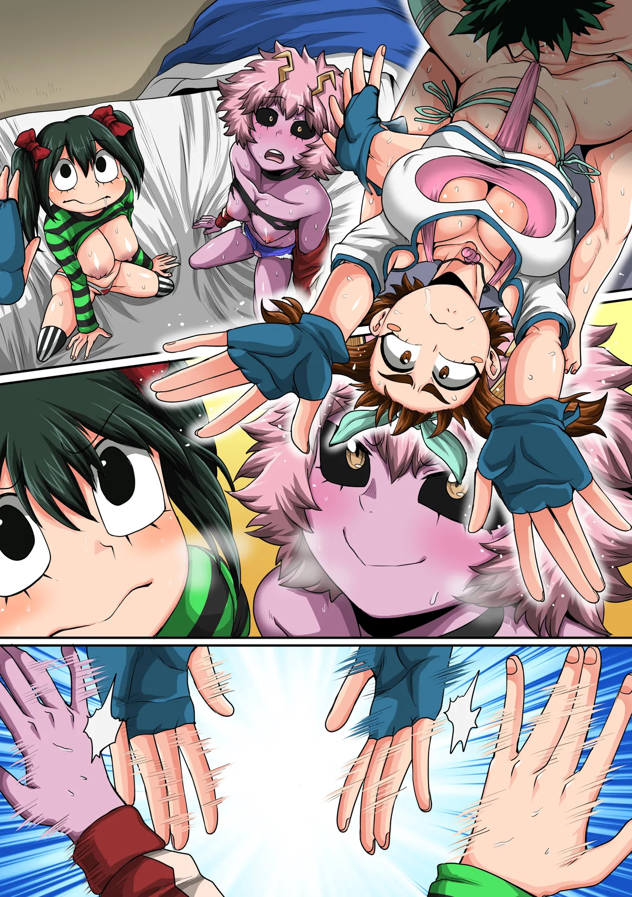Boku no Harem Academia Ch. 8: Kanojo-tachi no Kesshin page 94 featuring tsuyu asui my hero academia parody - kissing unusual pupils hentai manga - read online free