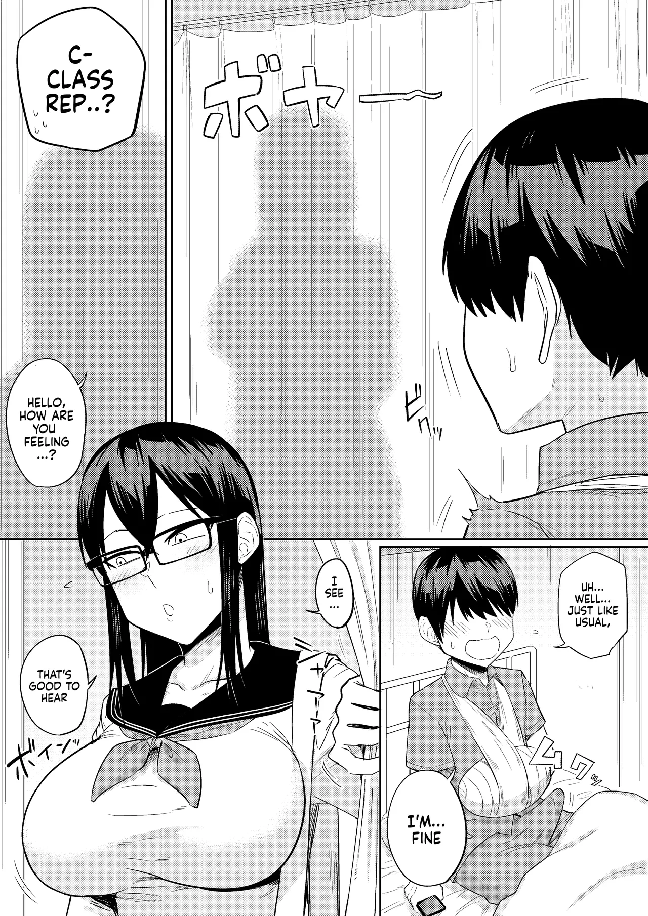 [Makosho] Sewayaki na Kyonyuu Gakkyuu Iinchou Sono 1-13 | The Kind and Caring Busty Class Rep Ch.1-13 [English] [NudeSalad] (Ongoing) page 43 original parody - handjob kissing hentai manga - read online free