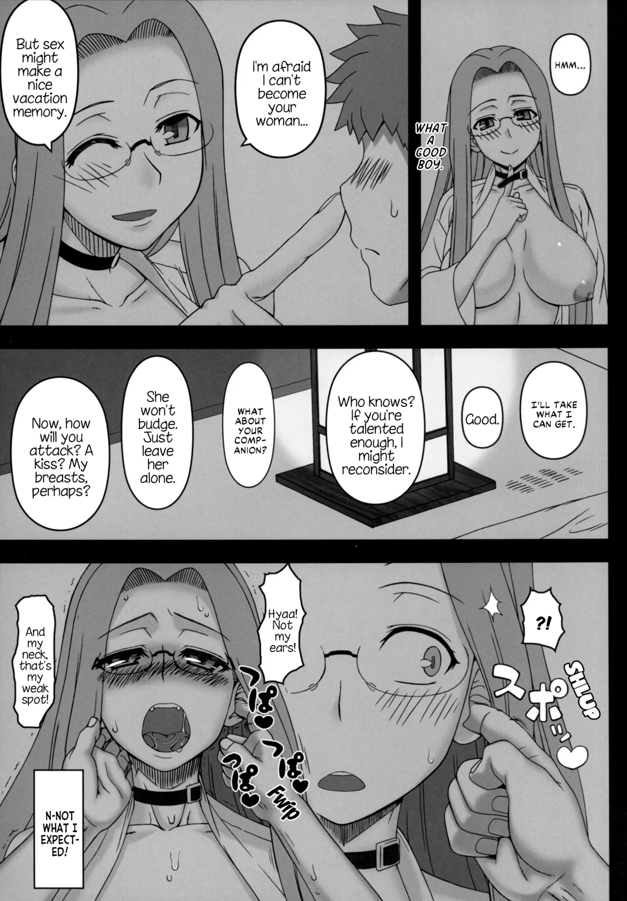 (C88) [Gachinko Shobou (Kobanya Koban)] Rider-san ni Yobai wo Onegai Saremashita. (Zenpen) | Rider-san Invited Me Over at Night (Part 1) (Fate/stay night) [English] [EHCOVE] page 10 featuring rider fate stay night parody - sole female sole male hentai manga - read online free