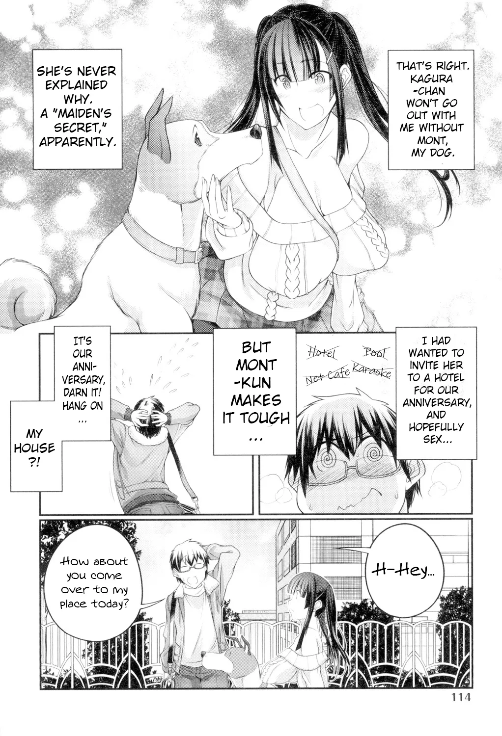 Juukan Koimonogatari | Bestiality Love Stories page 115 - kissing big breasts hentai manga - read online free