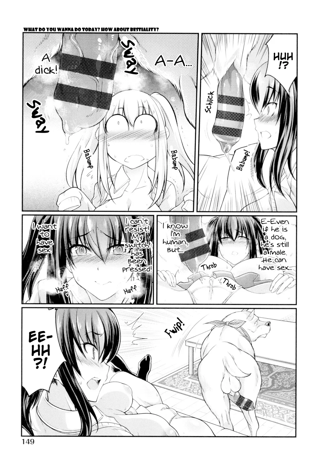 Juukan Koimonogatari | Bestiality Love Stories page 151 - kissing big breasts hentai manga - read online free