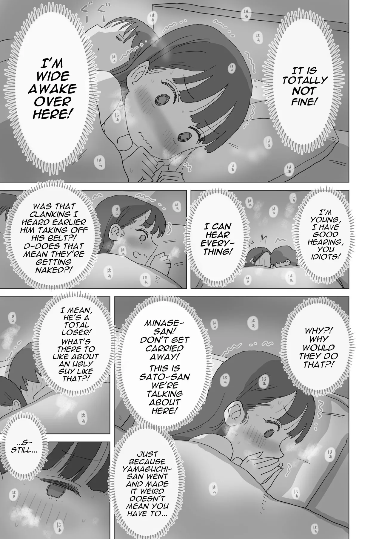 [Hiyashi Makura] Aru Ooyuki no Tsumetai Yoru Boku no Ie no Futon no Naka de Beit-saki no Onnanoko-tachi ga Naisho de Micchaku Atatame Ecchi Shite Kureta. | One Cold Snowy Night, My Colleague Secretly Had Intimate Warm-up Sex With Me Under The Bed Sheets. [English] [Darg777 Translations] page 28 original parody - sole male mosaic censorship hentai manga - read online free