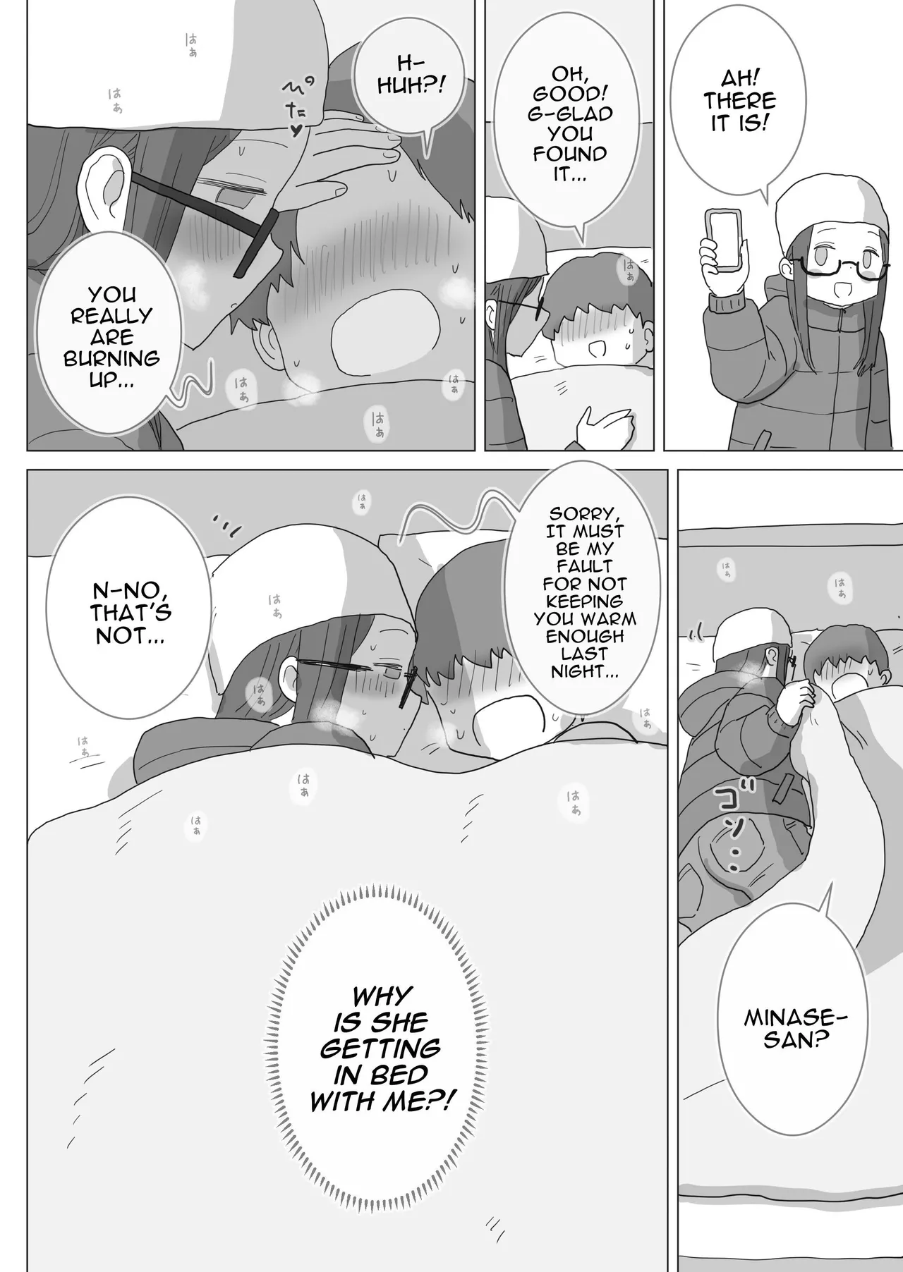 [Hiyashi Makura] Aru Ooyuki no Tsumetai Yoru Boku no Ie no Futon no Naka de Beit-saki no Onnanoko-tachi ga Naisho de Micchaku Atatame Ecchi Shite Kureta. | One Cold Snowy Night, My Colleague Secretly Had Intimate Warm-up Sex With Me Under The Bed Sheets. [English] [Darg777 Translations] page 65 original parody - sole male mosaic censorship hentai manga - read online free